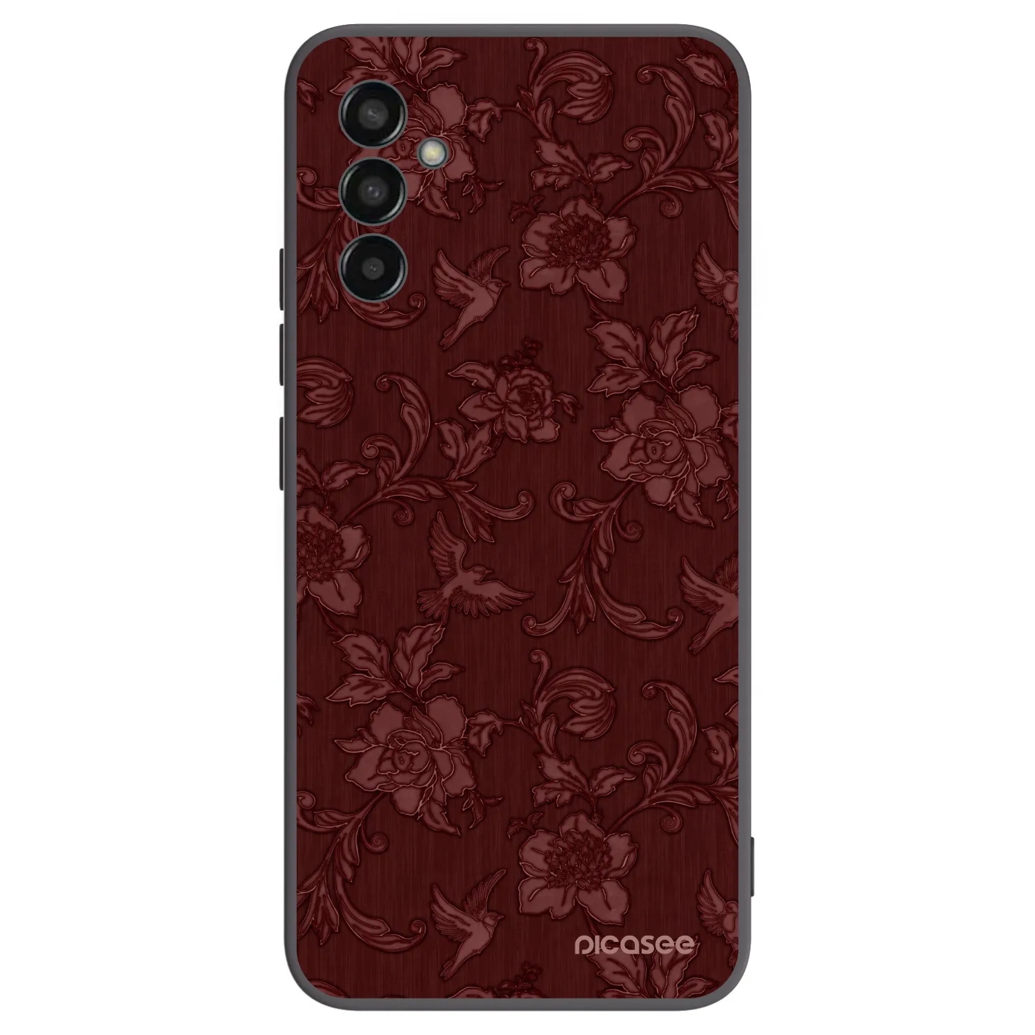 Picasee Μαύρη θήκη σιλικόνης για Samsung Galaxy M13 M135F - Red Elegance