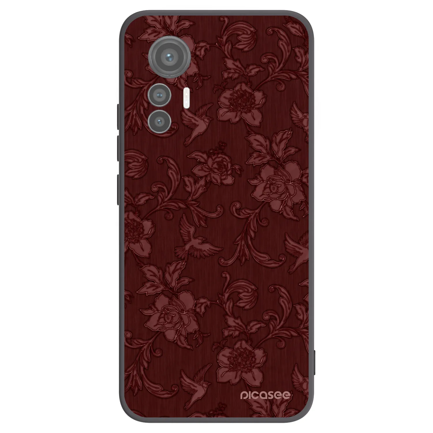 Picasee Μαύρη θήκη σιλικόνης για Xiaomi 12 Lite - Red Elegance