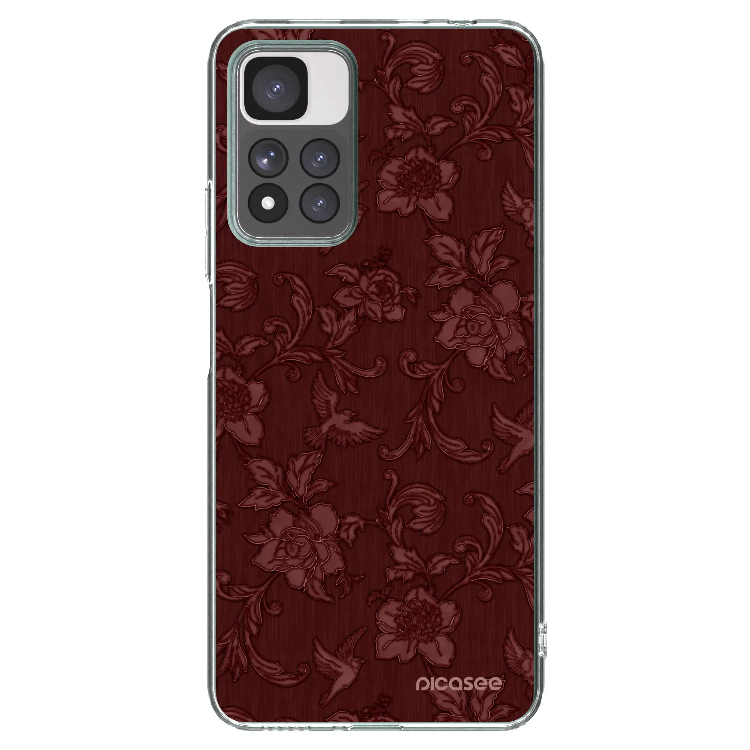 Picasee διαφανής θήκη σιλικόνης Xiaomi Redmi Note 11 Pro+ 5G - Red Elegance