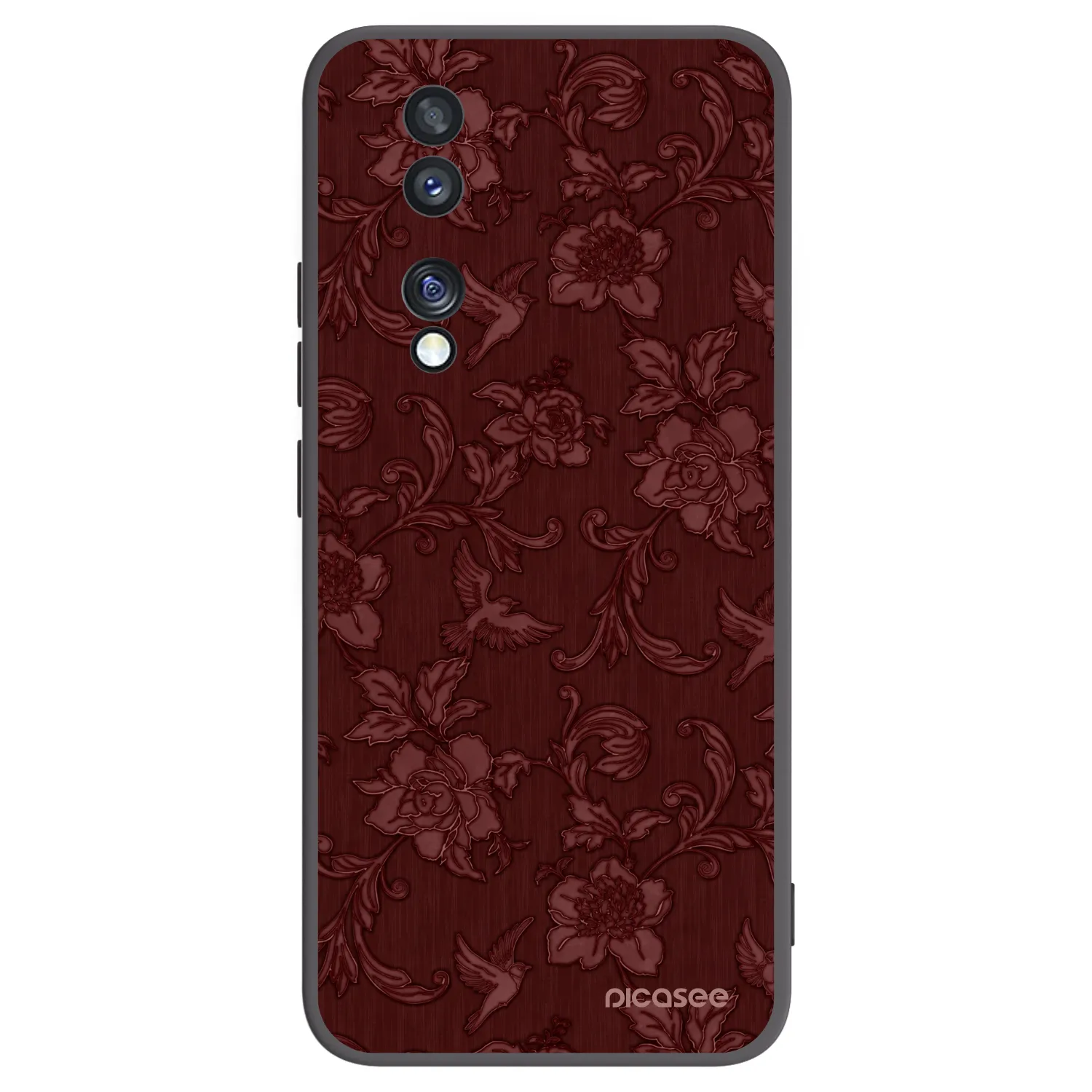 Picasee Μαύρη θήκη σιλικόνης για Honor 70 - Red Elegance