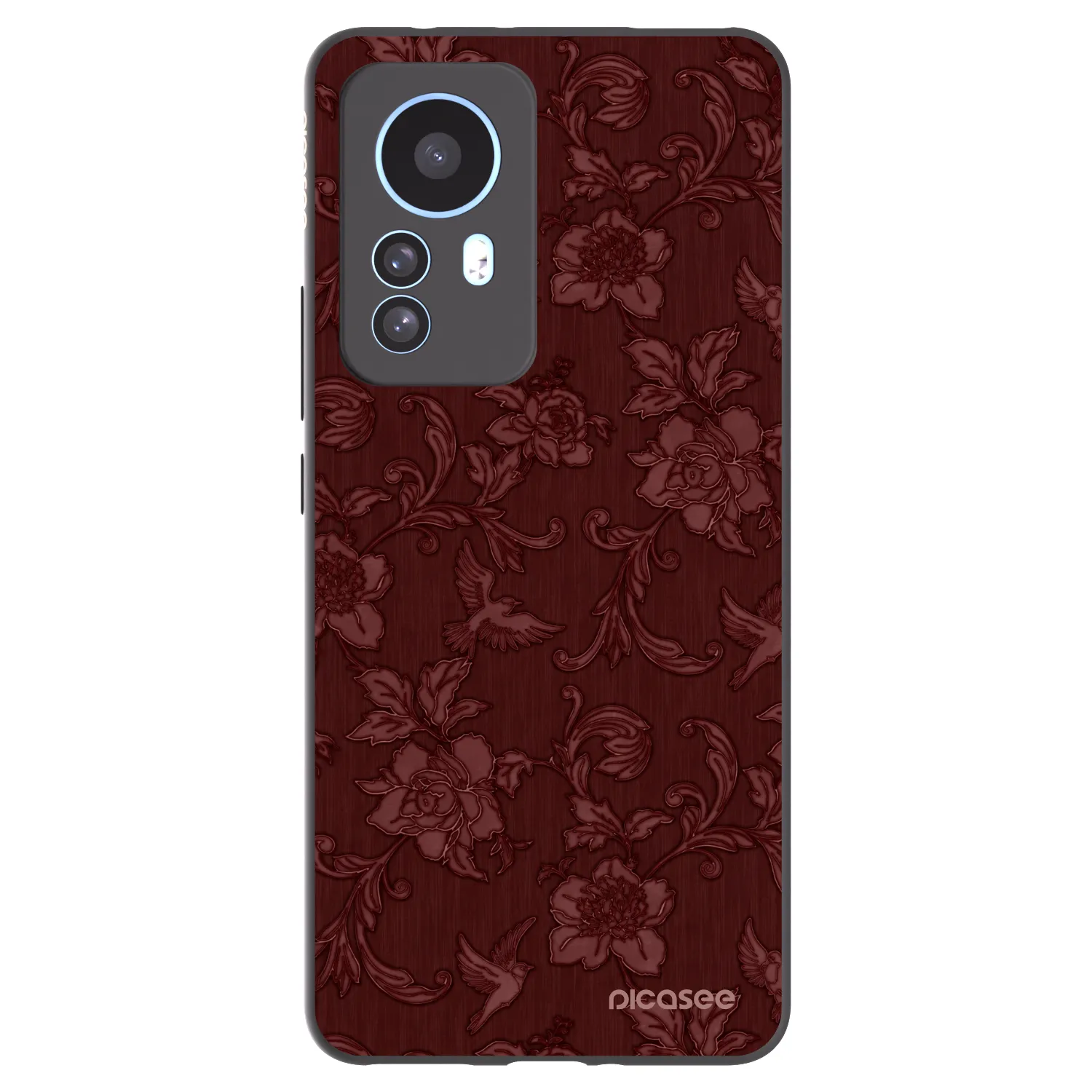Picasee Μαύρη θήκη σιλικόνης για Xiaomi 12T - Red Elegance