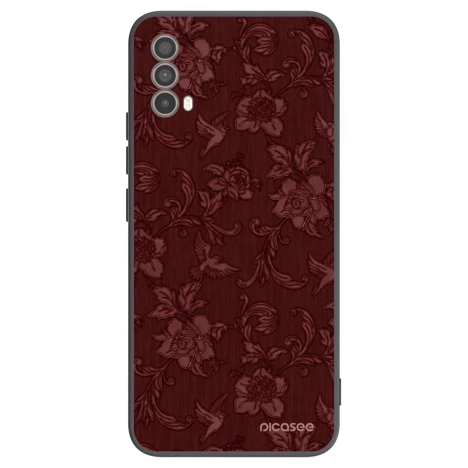 Picasee Μαύρη θήκη σιλικόνης για Motorola Moto E40 - Red Elegance