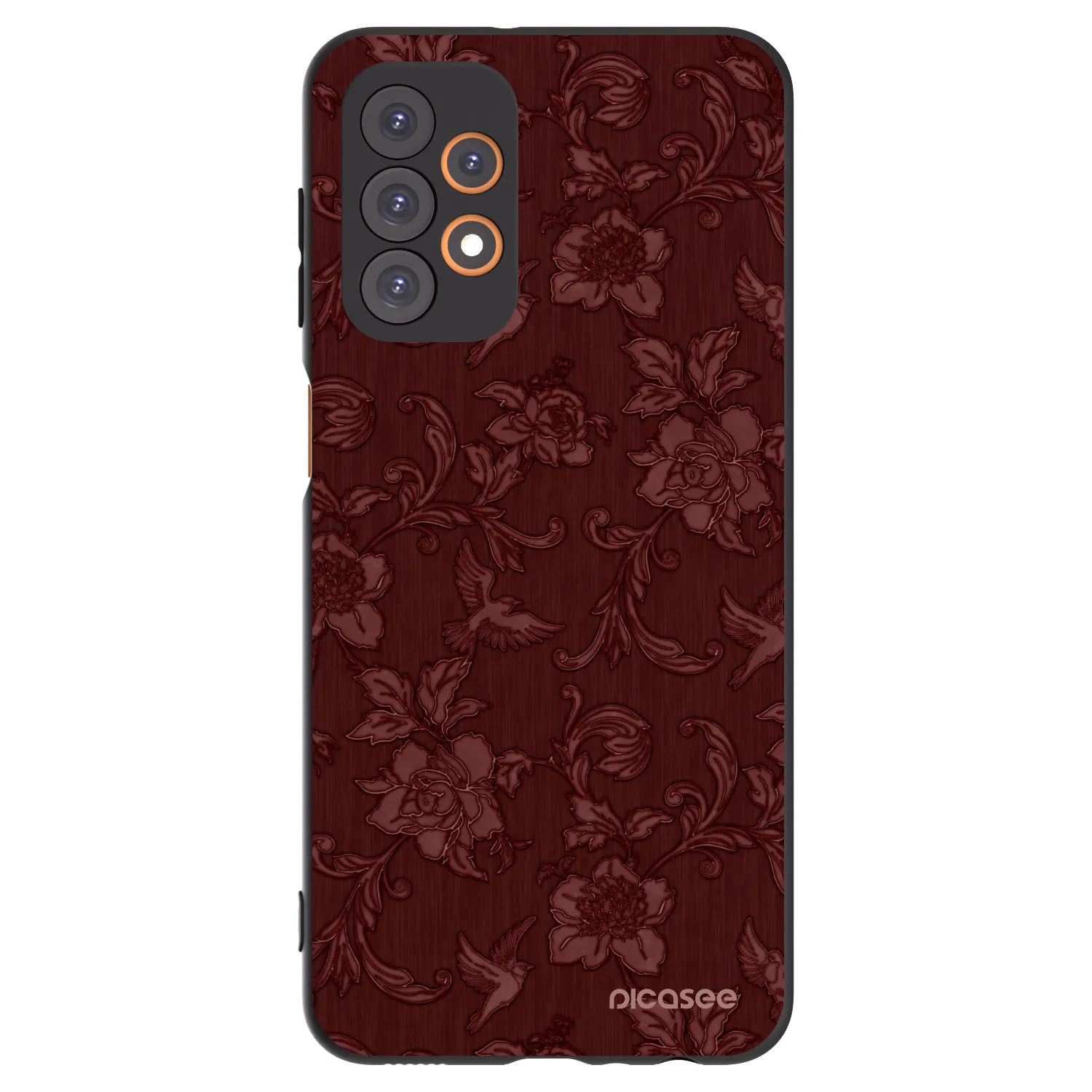 Picasee Μαύρη θήκη σιλικόνης για Samsung Galaxy A23 A236B 5G - Red Elegance