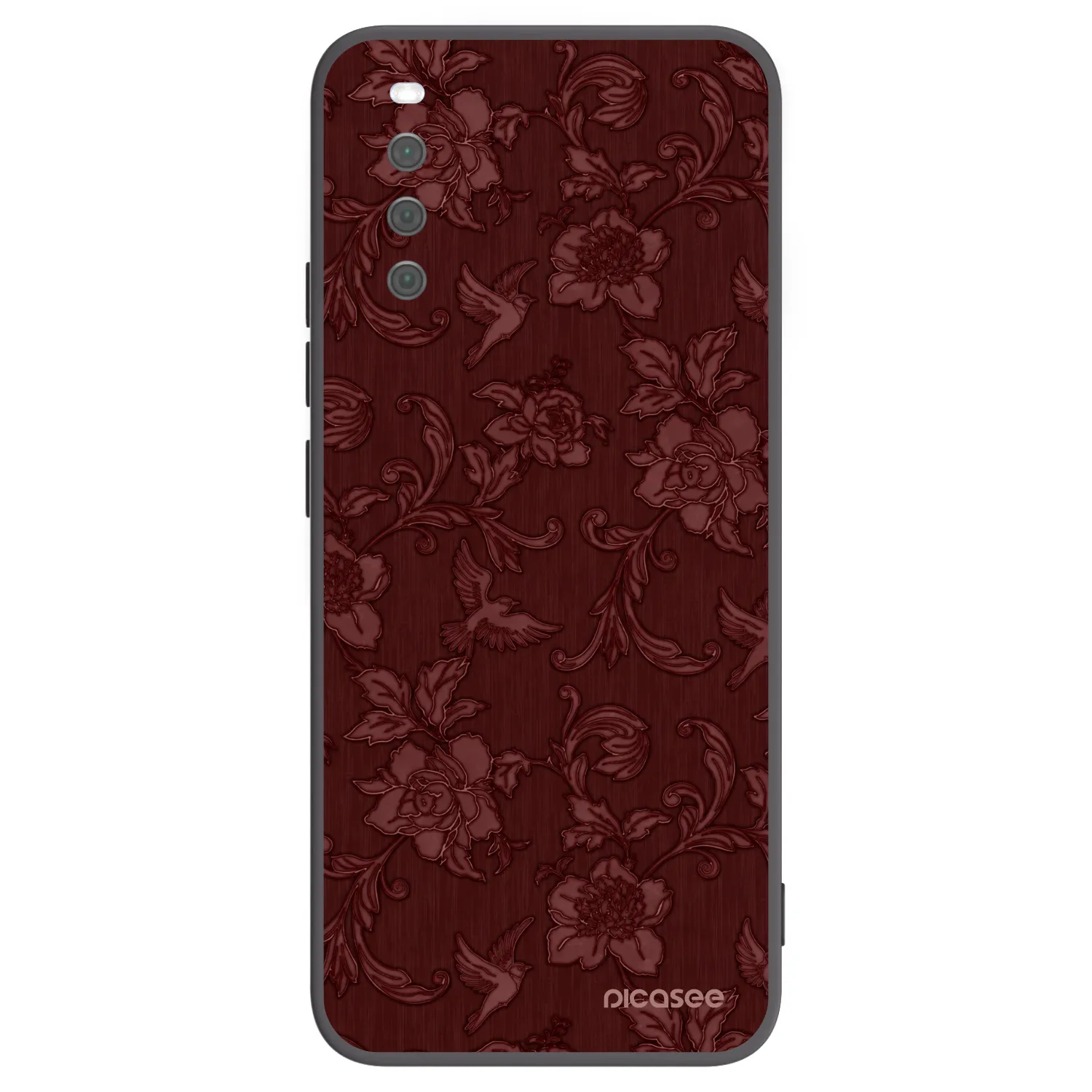 Picasee Μαύρη θήκη σιλικόνης για Sony Xperia 10 III - Red Elegance