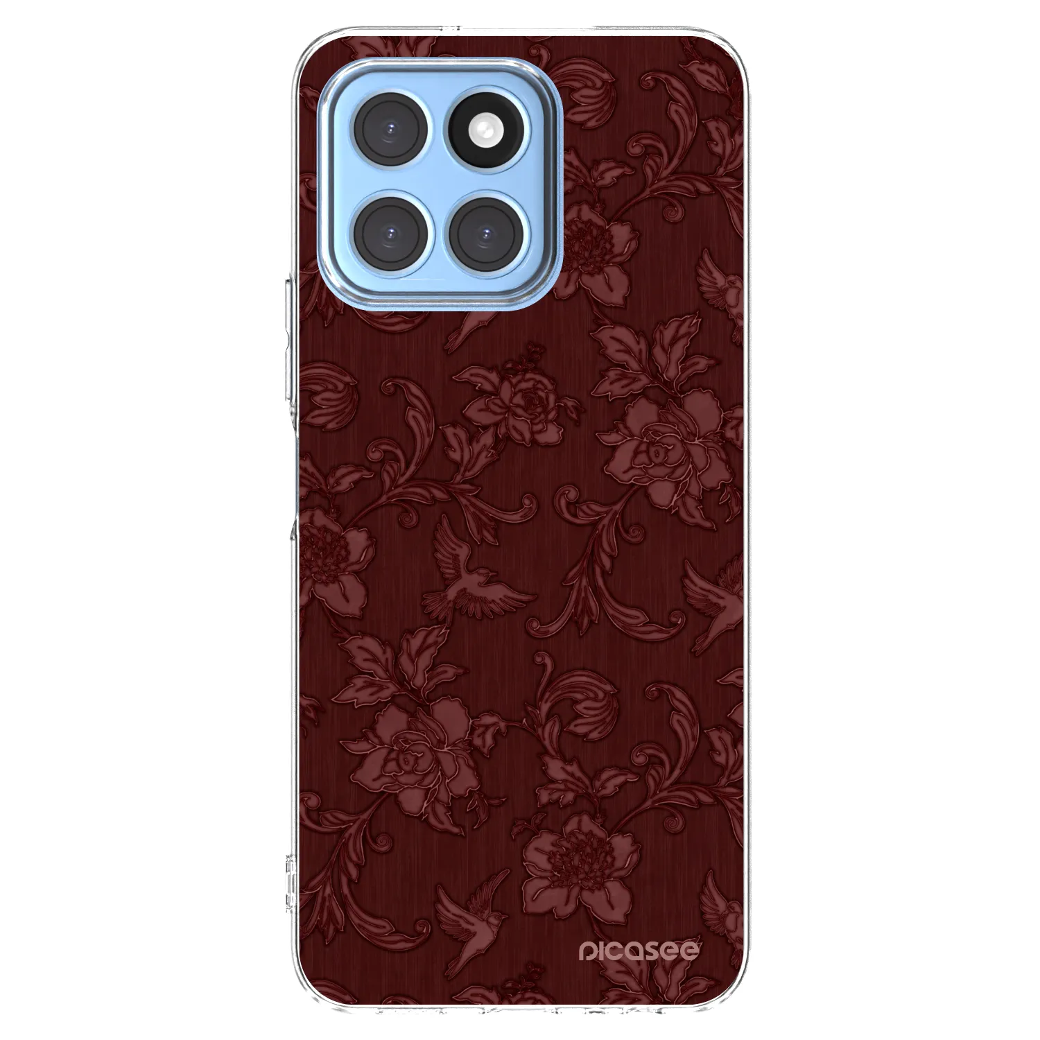 Picasee διαφανής θήκη σιλικόνης Honor X8 5G - Red Elegance