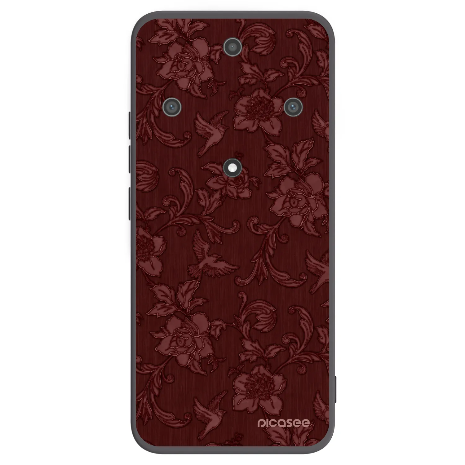 Picasee Μαύρη θήκη σιλικόνης για Honor Magic5 Lite 5G - Red Elegance
