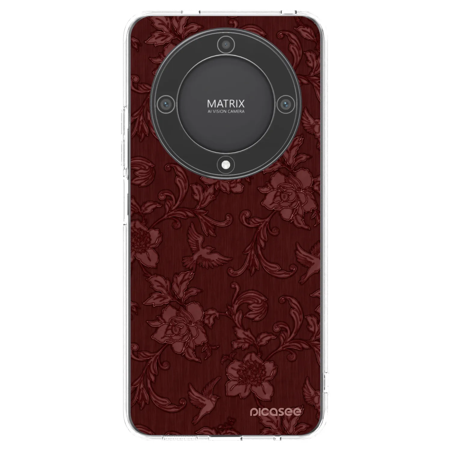 Picasee διαφανής θήκη σιλικόνης Honor Magic5 Lite 5G - Red Elegance