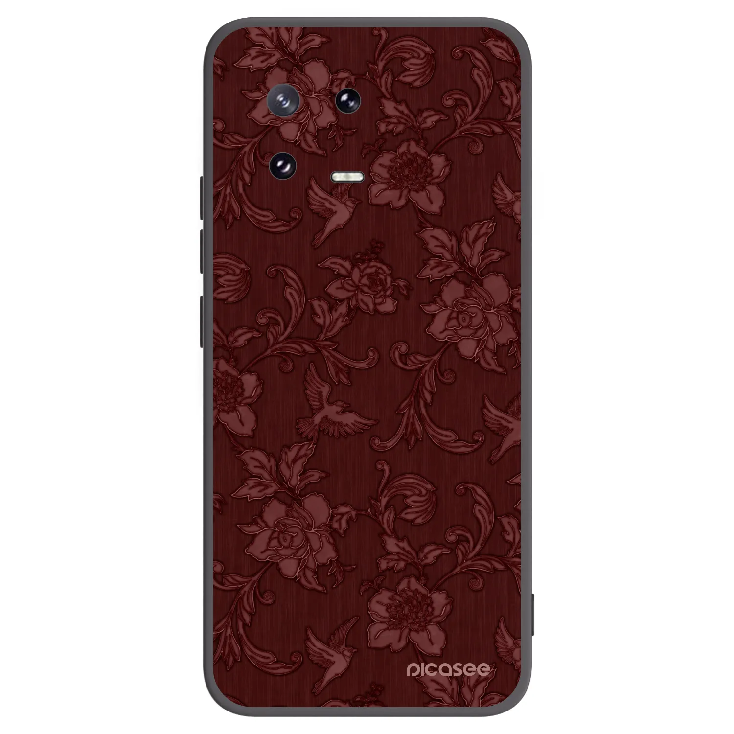 Picasee Μαύρη θήκη σιλικόνης για Xiaomi 13 Pro - Red Elegance