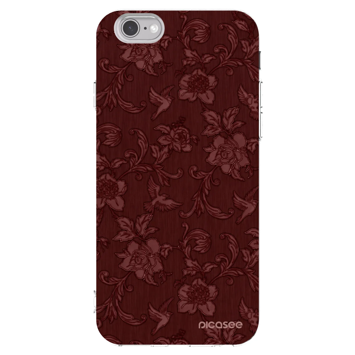 Picasee διαφανής θήκη σιλικόνης Apple iPhone 6/6S - Red Elegance