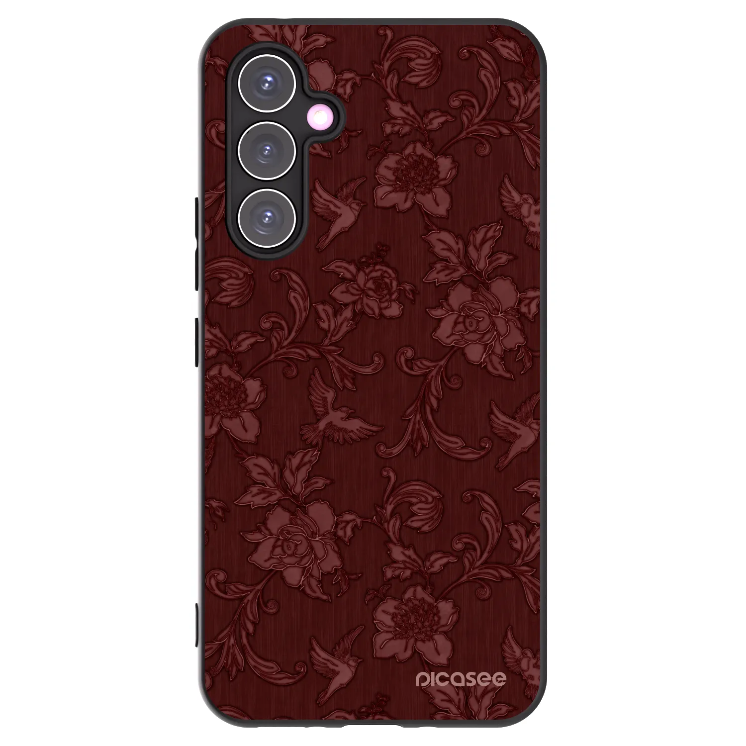 Picasee Μαύρη θήκη σιλικόνης για Samsung Galaxy A54 5G A546B - Red Elegance