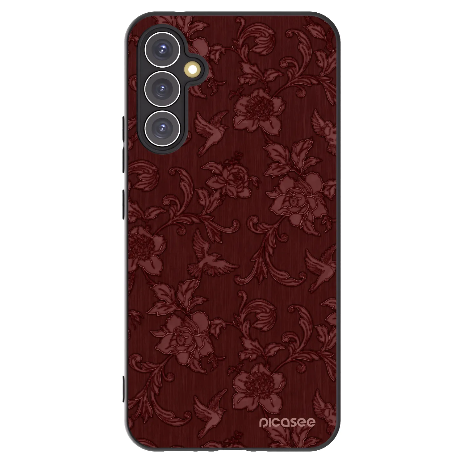 Picasee Μαύρη θήκη σιλικόνης για Samsung Galaxy A34 5G A346B - Red Elegance