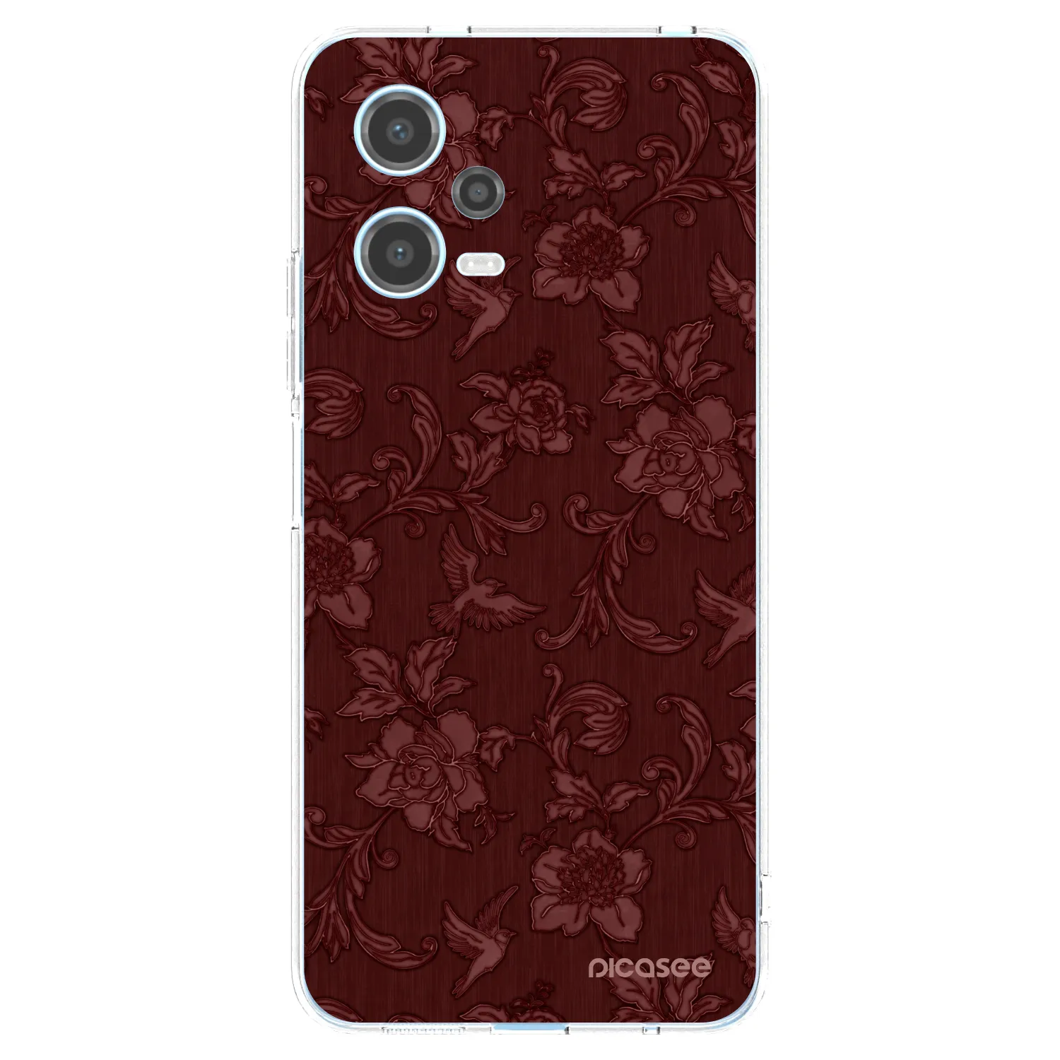 Picasee διαφανής θήκη σιλικόνης Xiaomi Redmi Note 12 5G - Red Elegance