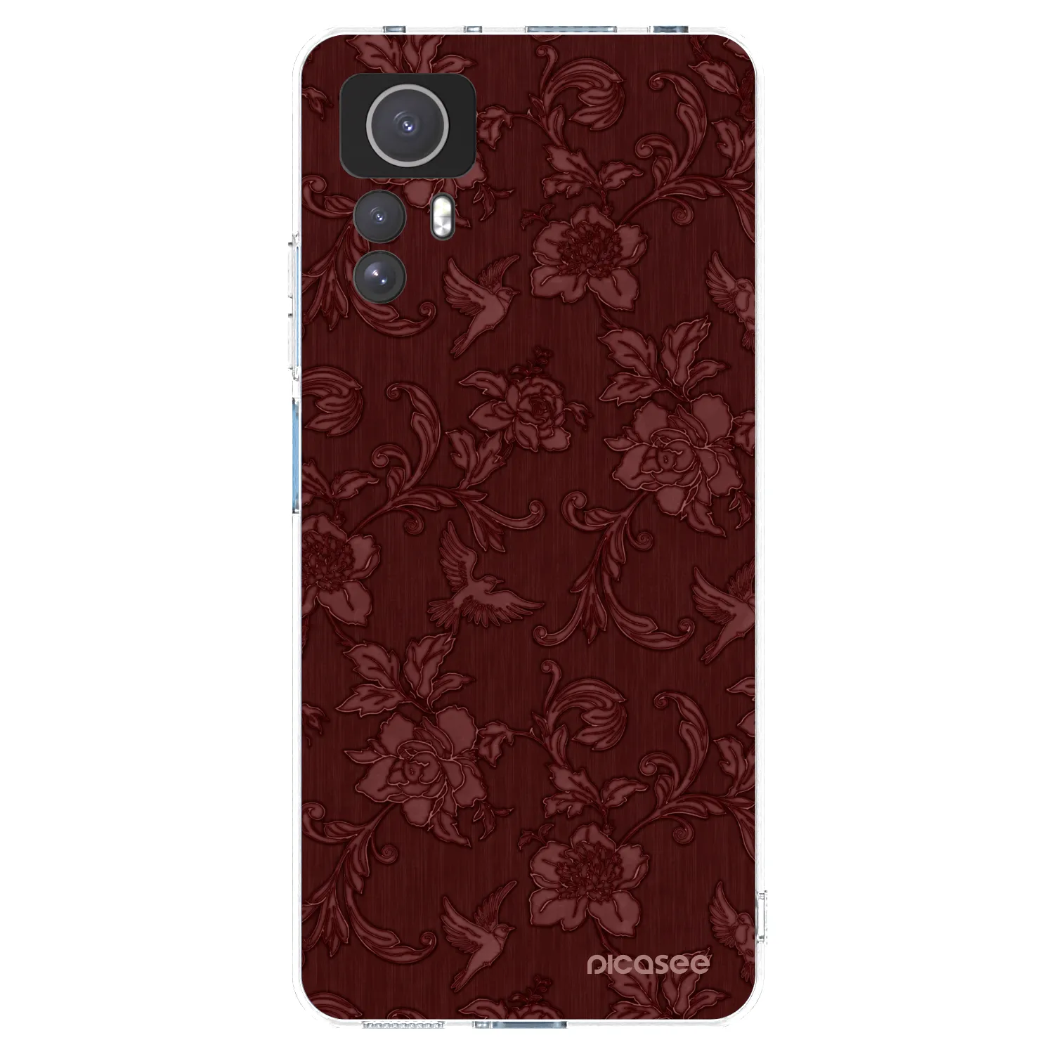 Picasee διαφανής θήκη σιλικόνης Xiaomi Redmi Note 12S - Red Elegance