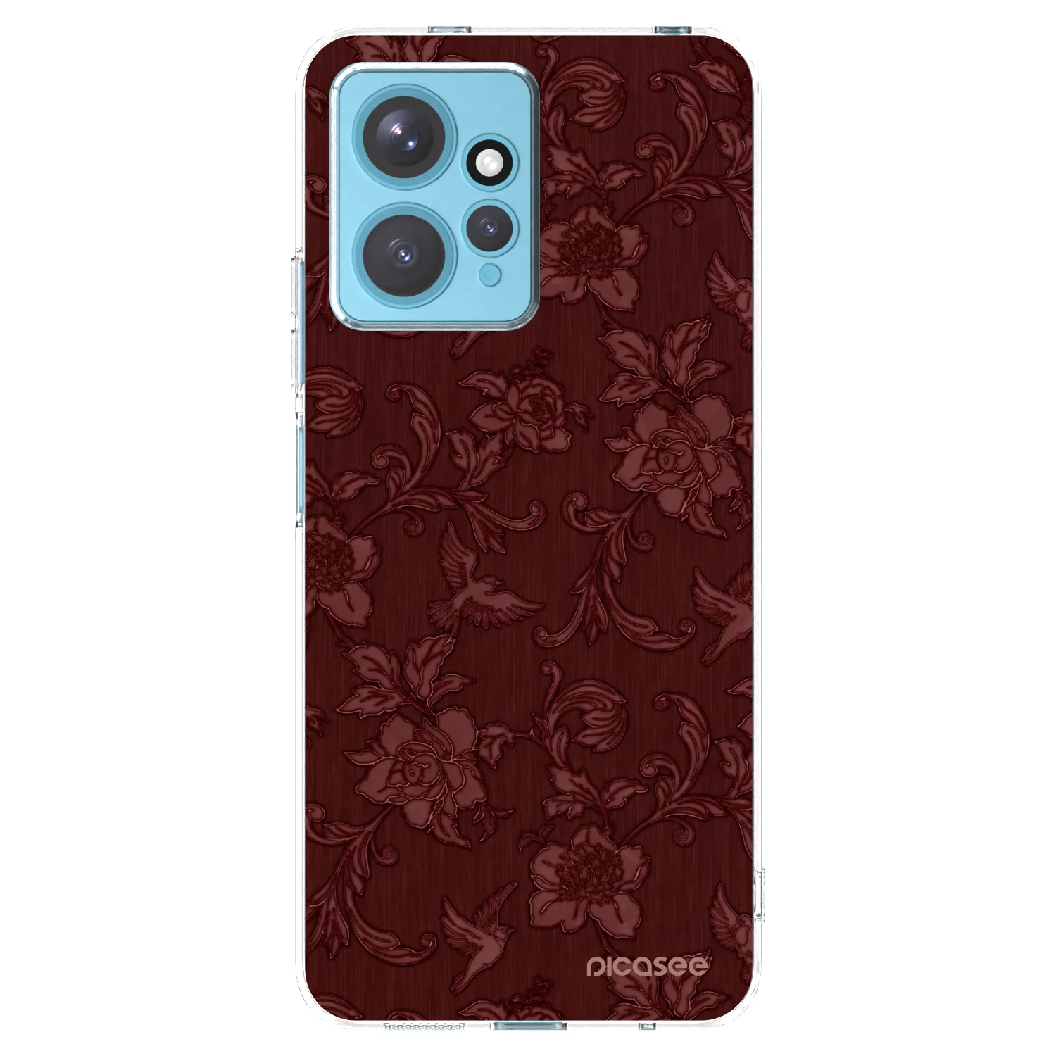 Picasee διαφανής θήκη σιλικόνης Xiaomi Redmi Note 12 4G - Red Elegance