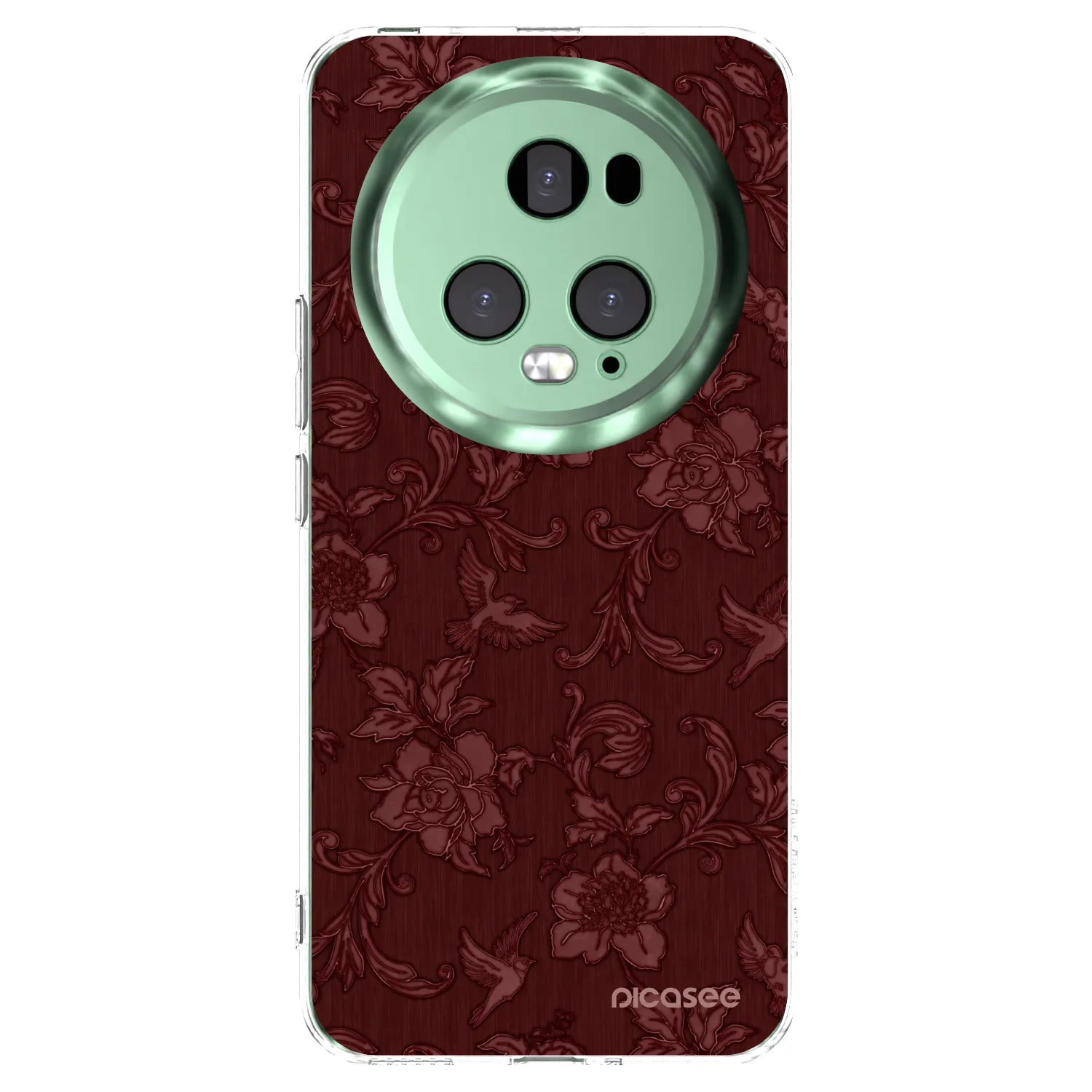 Picasee διαφανής θήκη σιλικόνης Honor Magic5 Pro - Red Elegance