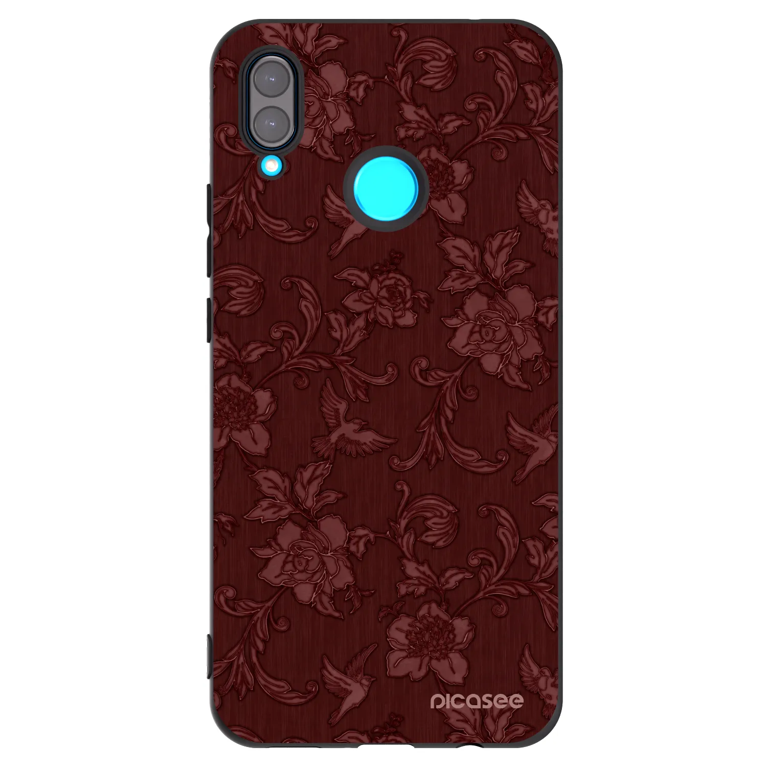 Picasee Μαύρη θήκη σιλικόνης για Huawei Nova 3 - Red Elegance