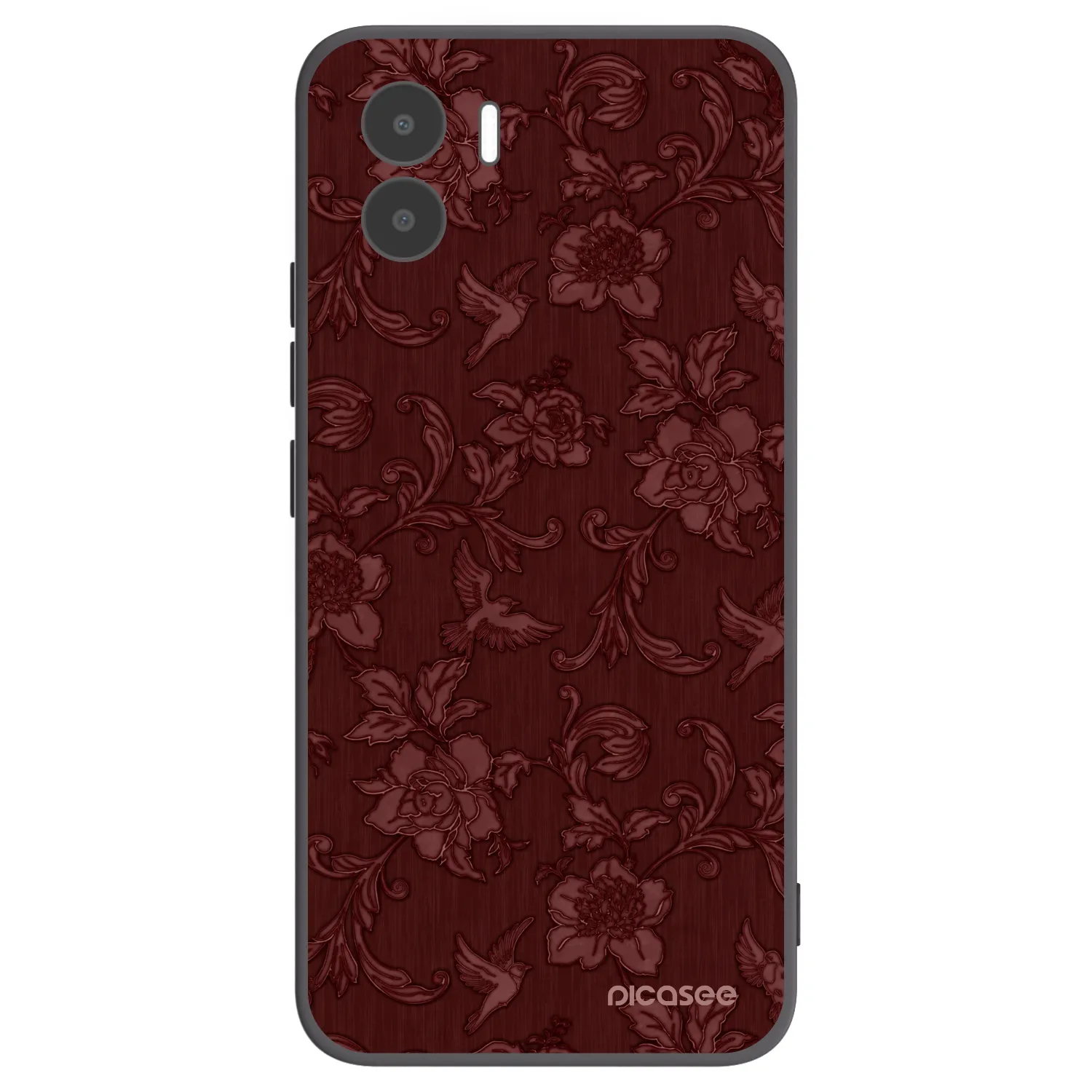 Picasee Μαύρη θήκη σιλικόνης για Xiaomi Redmi A2 - Red Elegance