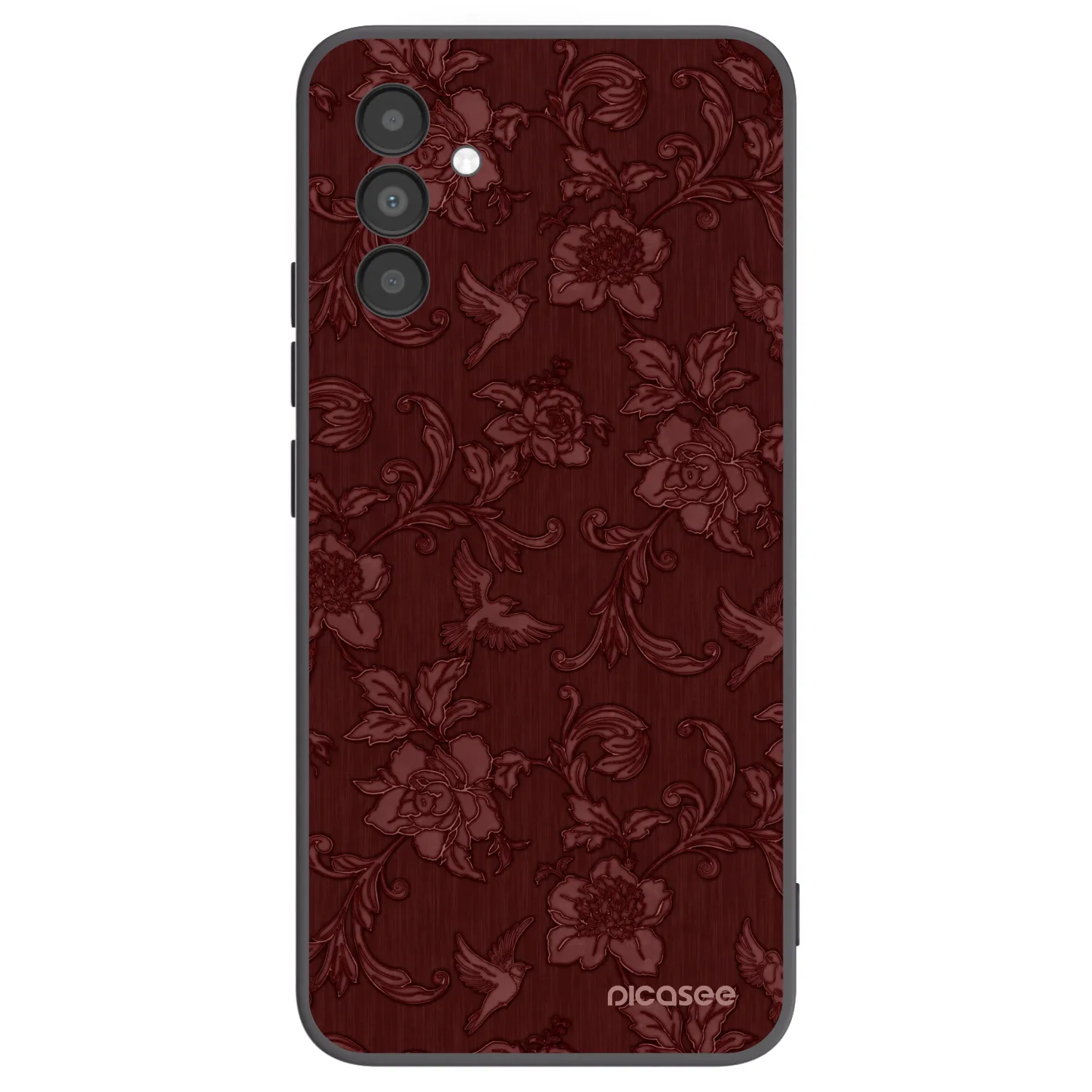 Picasee Μαύρη θήκη σιλικόνης για Samsung Galaxy A04s A047F - Red Elegance