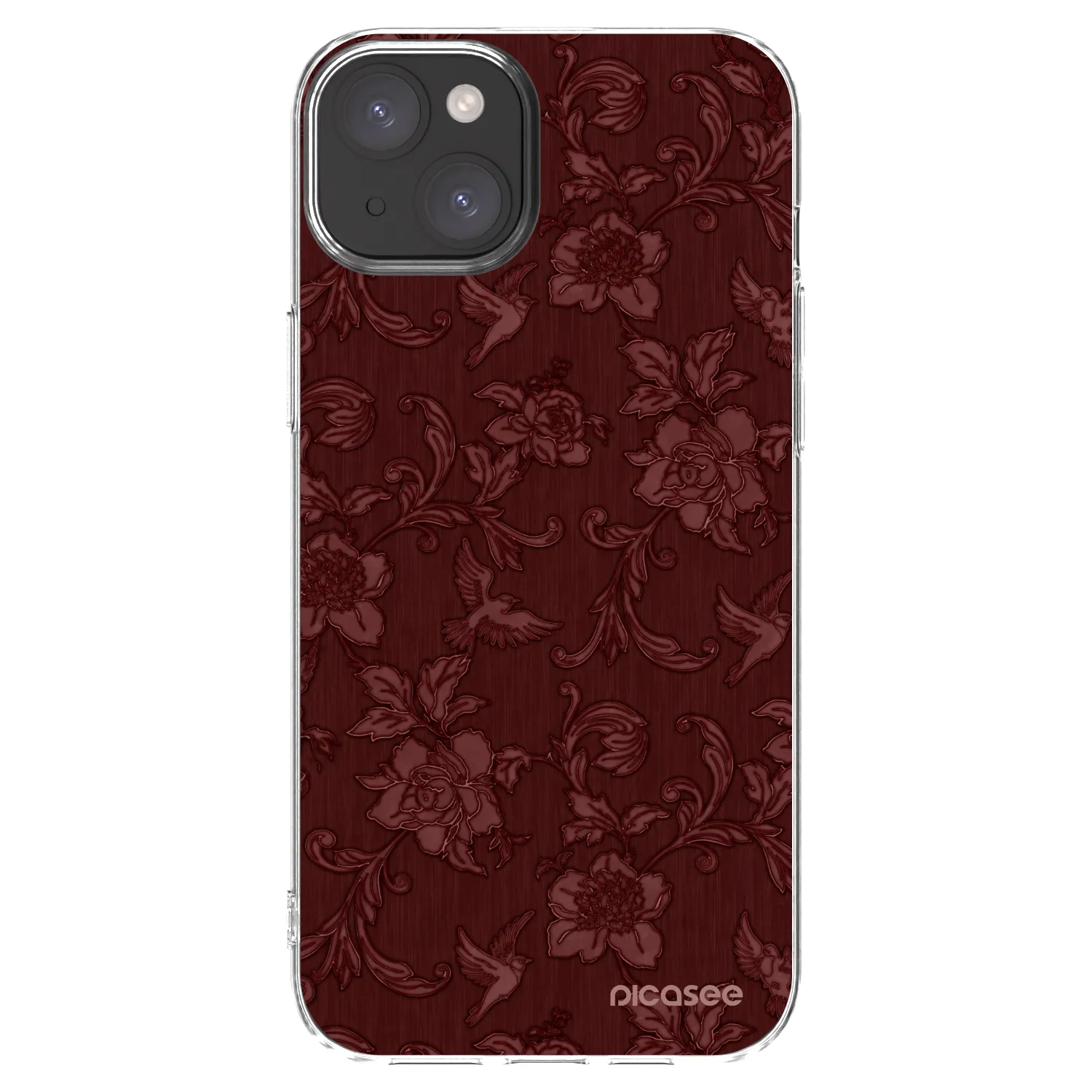 Picasee διαφανής θήκη σιλικόνης Apple iPhone 15 Plus - Red Elegance