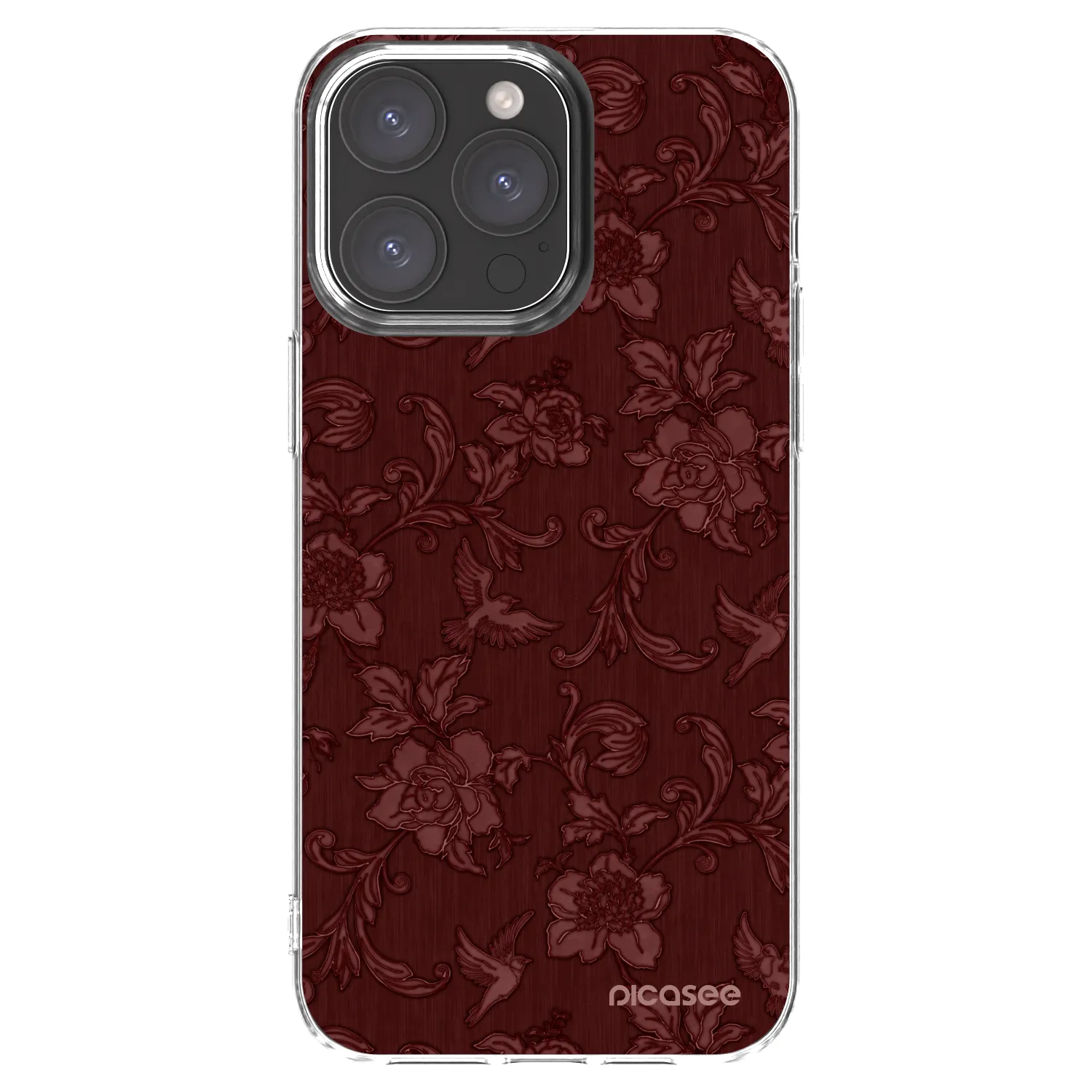 Picasee διαφανής θήκη σιλικόνης Apple iPhone 15 Pro Max - Red Elegance