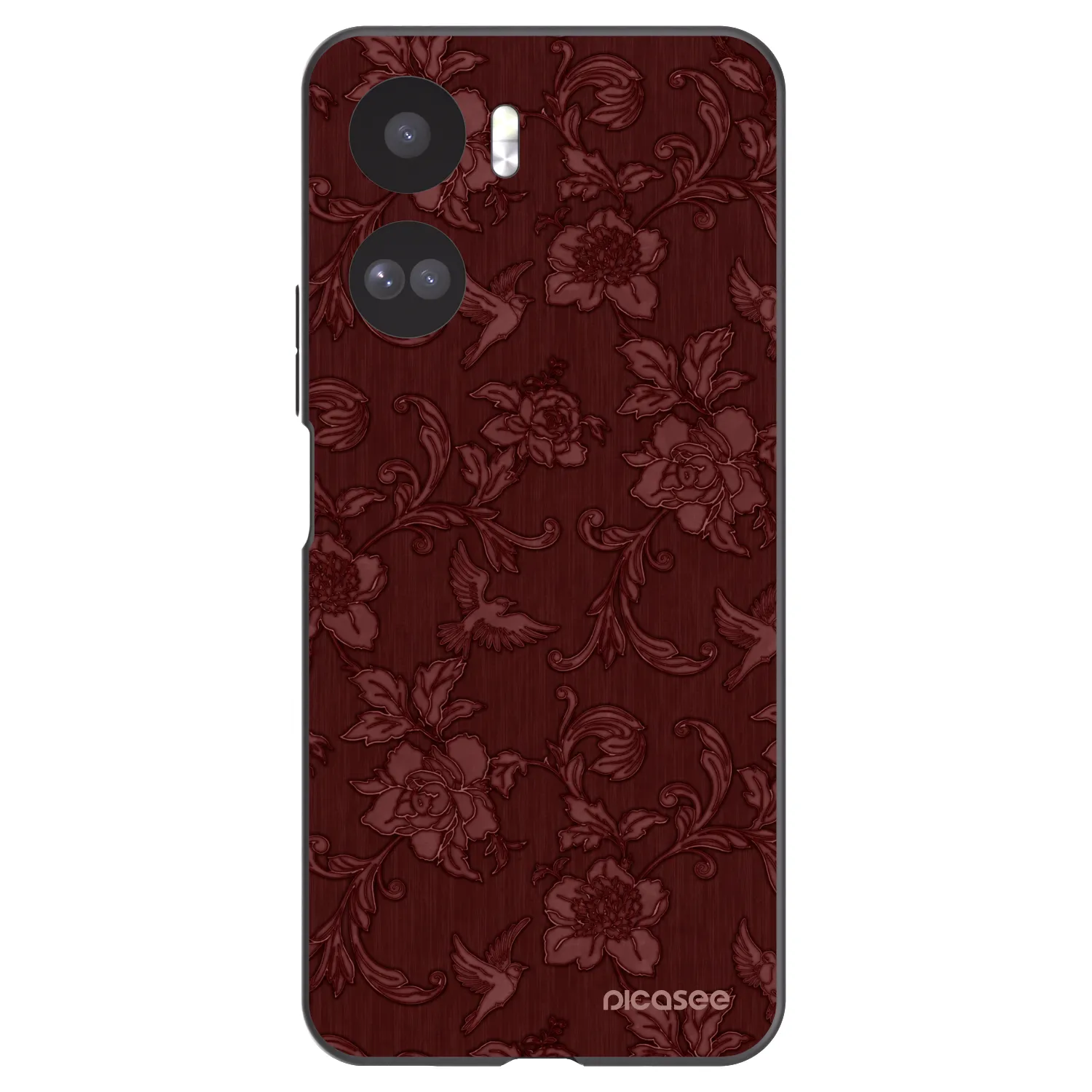 Picasee Μαύρη θήκη σιλικόνης για Honor 90 Lite 5G - Red Elegance