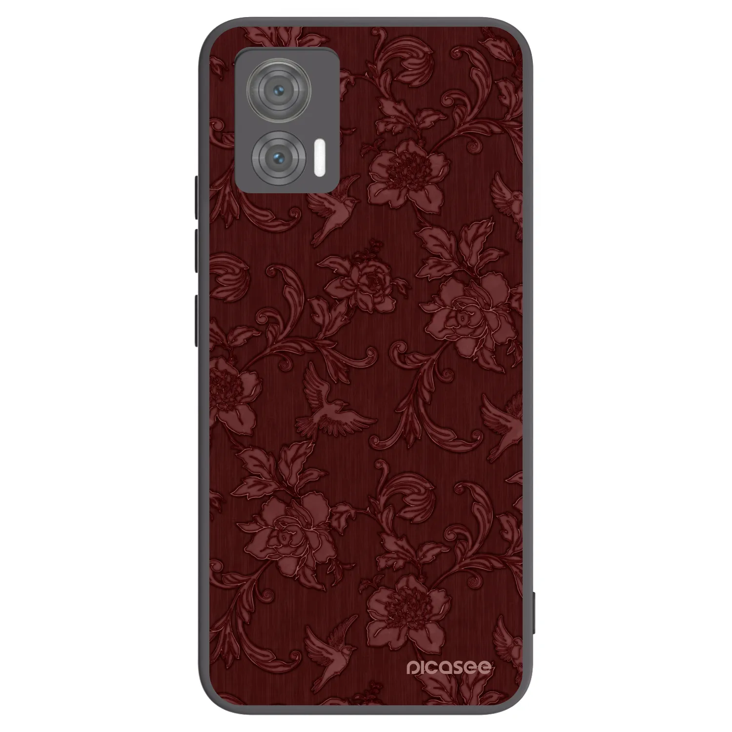 Picasee Μαύρη θήκη σιλικόνης για Motorola Edge 30 Neo - Red Elegance