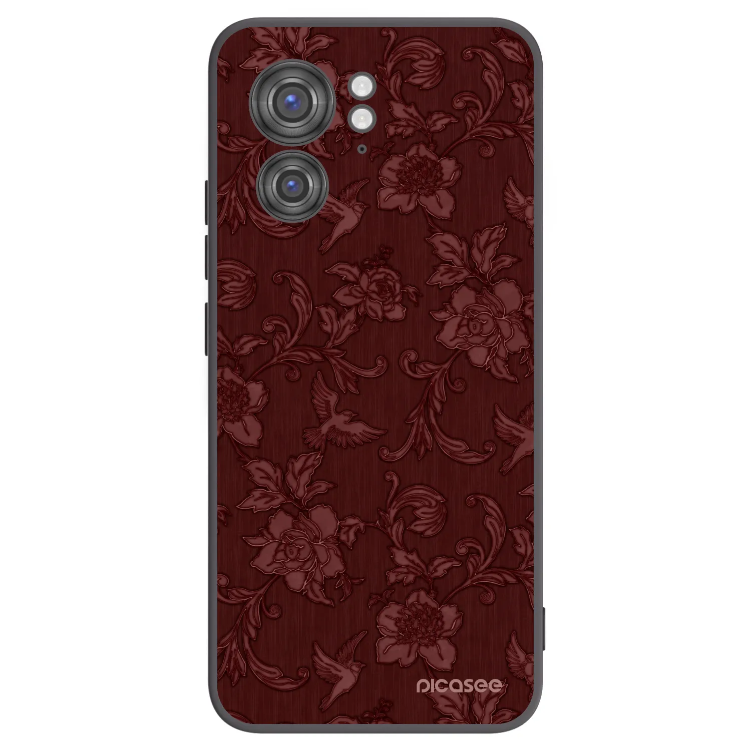 Picasee Μαύρη θήκη σιλικόνης για Motorola Edge 40 - Red Elegance
