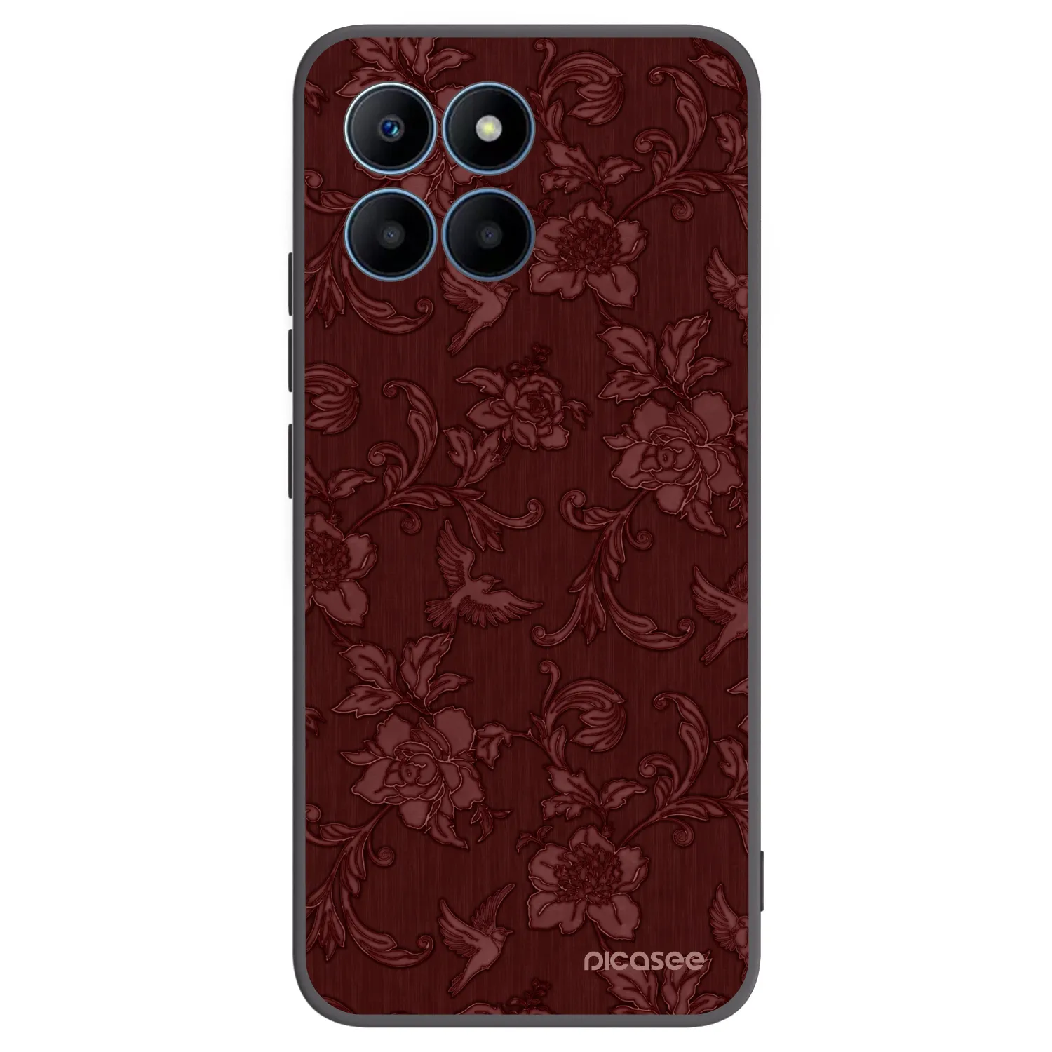 Picasee Μαύρη θήκη σιλικόνης για Honor 70 Lite - Red Elegance
