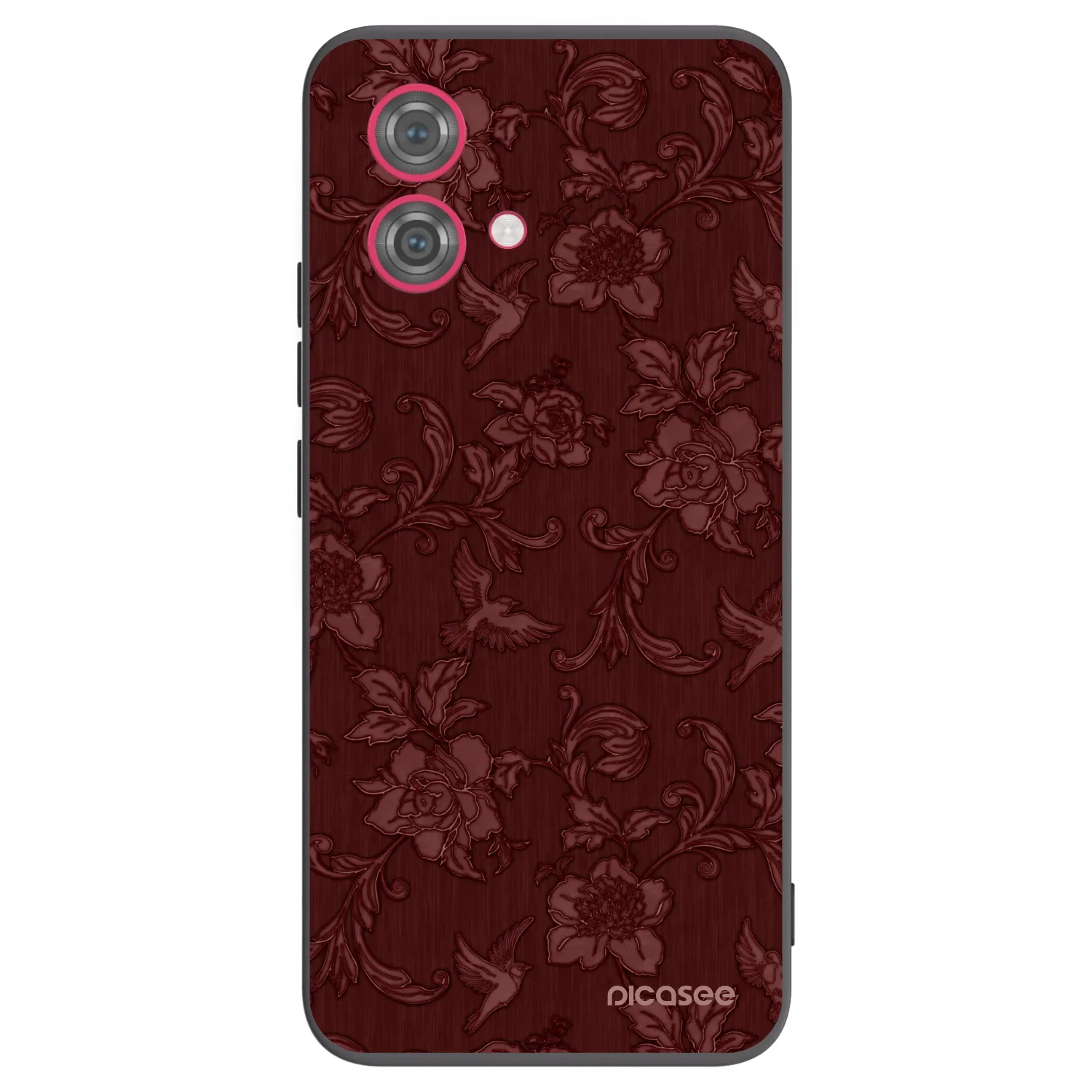 Picasee Μαύρη θήκη σιλικόνης για Motorola Moto G84 5G - Red Elegance