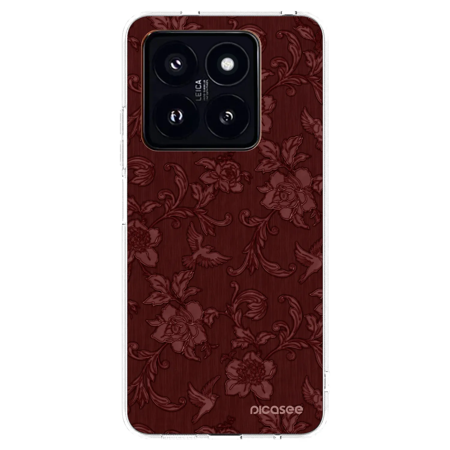 Picasee διαφανής θήκη σιλικόνης Xiaomi 14 Pro - Red Elegance