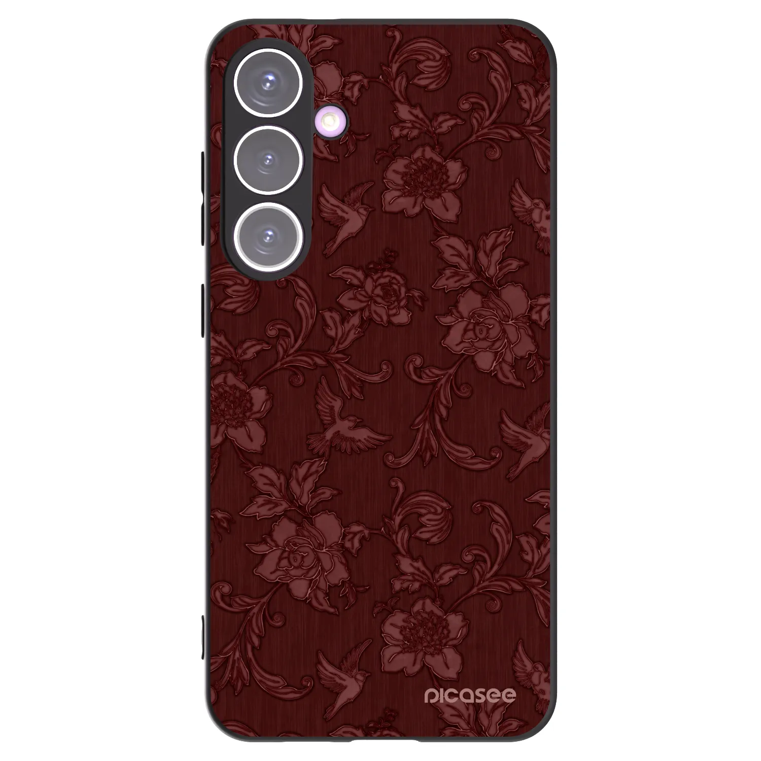 Picasee Μαύρη θήκη σιλικόνης για Samsung Galaxy S24+ S926B 5G - Red Elegance