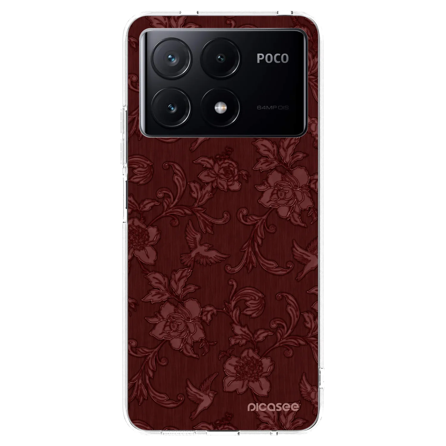 Picasee διαφανής θήκη σιλικόνης Xiaomi Poco X6 Pro - Red Elegance