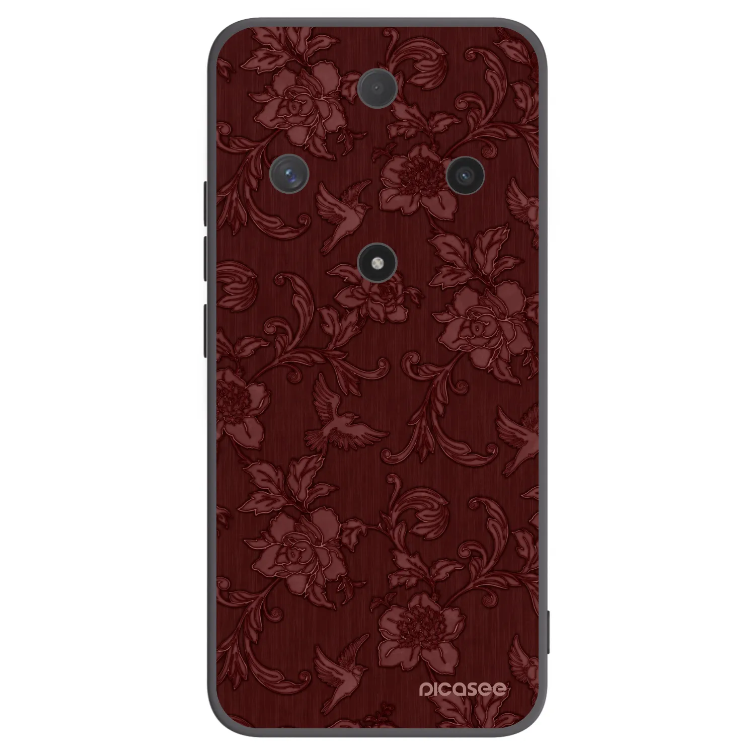 Picasee Μαύρη θήκη σιλικόνης για Honor Magic6 Lite 5G - Red Elegance