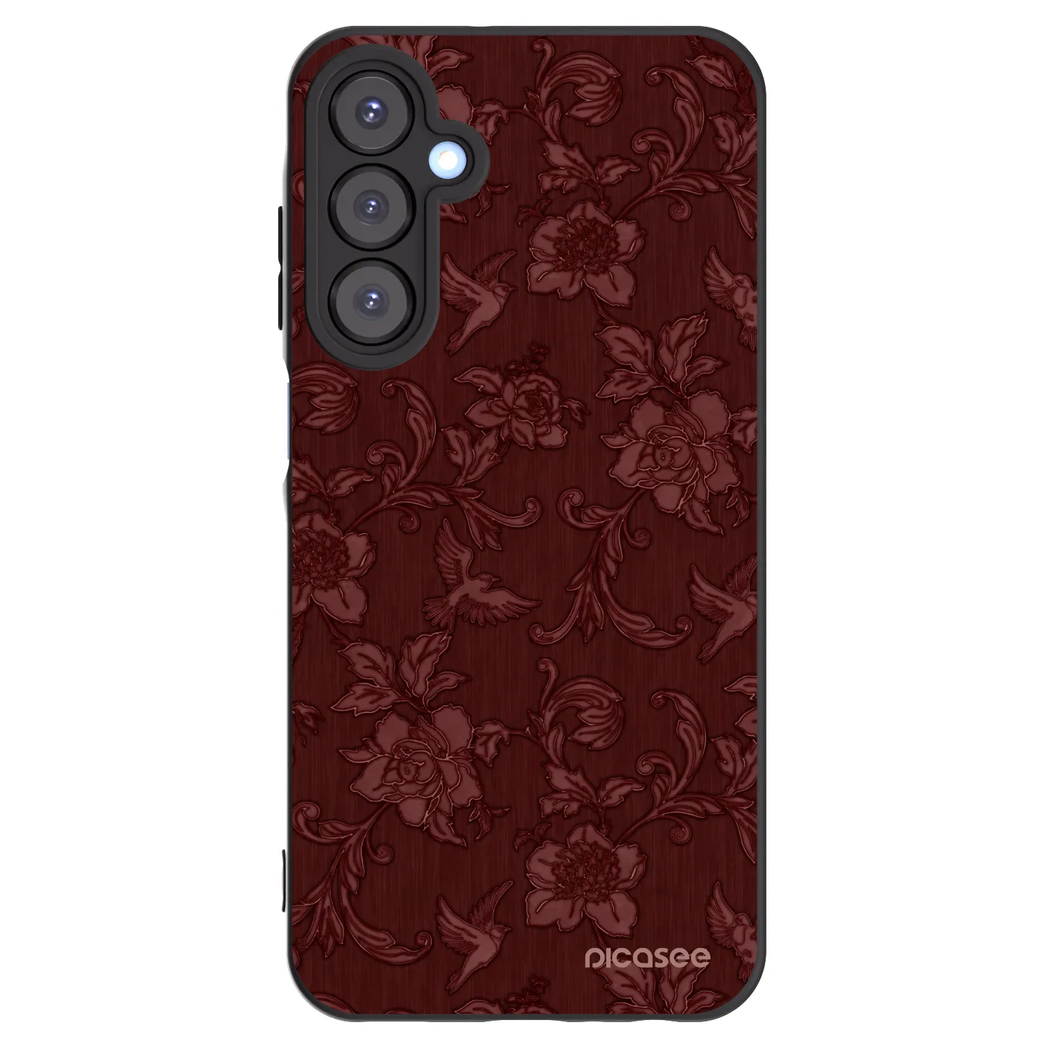 Picasee Μαύρη θήκη σιλικόνης για Samsung Galaxy A25 A256B 5G - Red Elegance