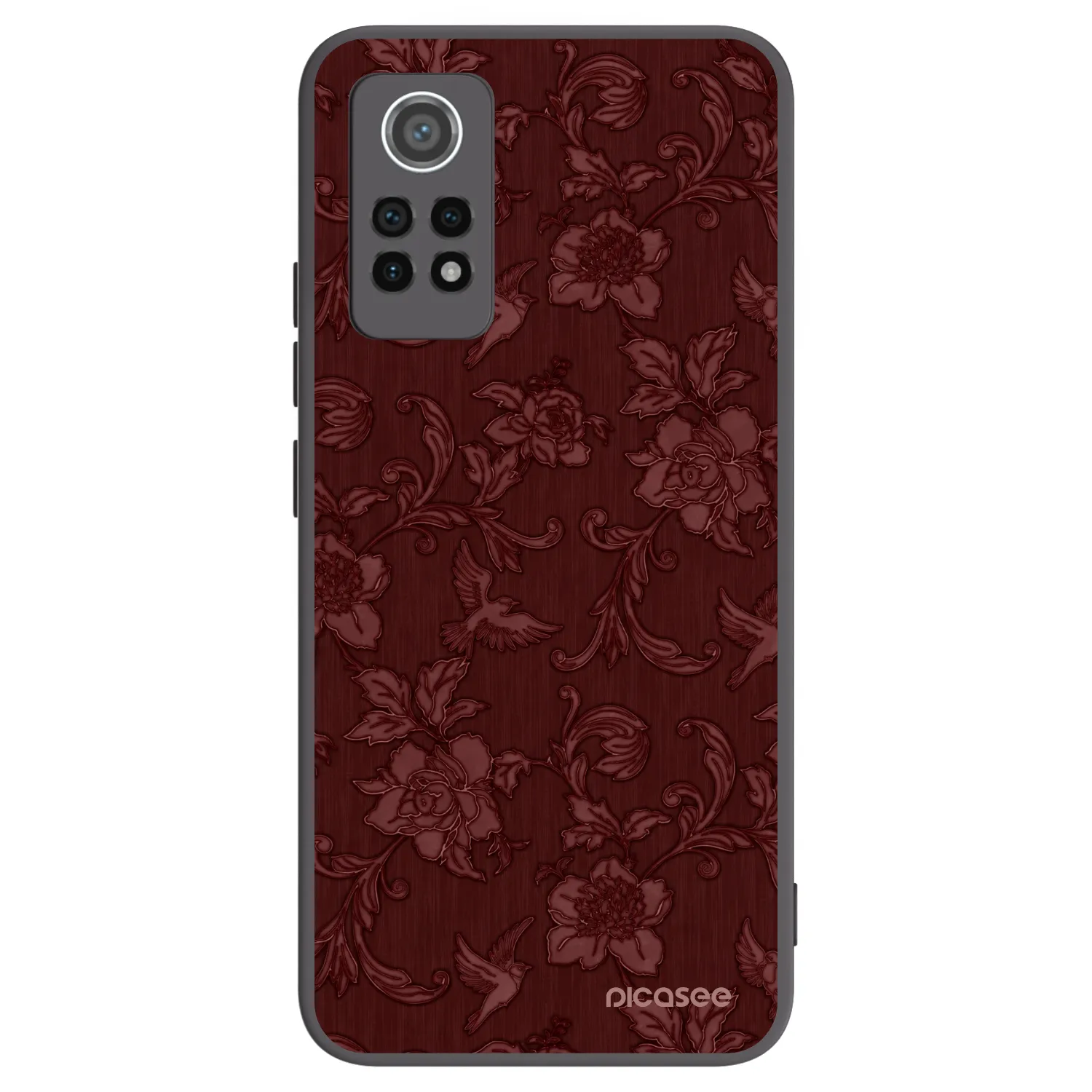 Picasee Μαύρη θήκη σιλικόνης για Xiaomi Redmi Note 12 Pro 4G - Red Elegance