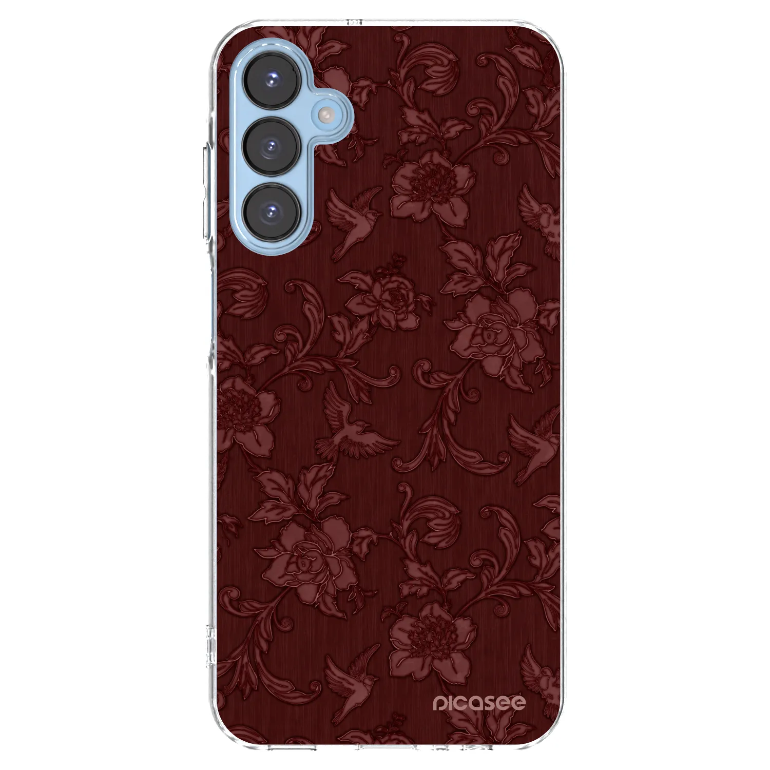 Picasee διαφανής θήκη σιλικόνης Samsung Galaxy A15 A156B 5G - Red Elegance