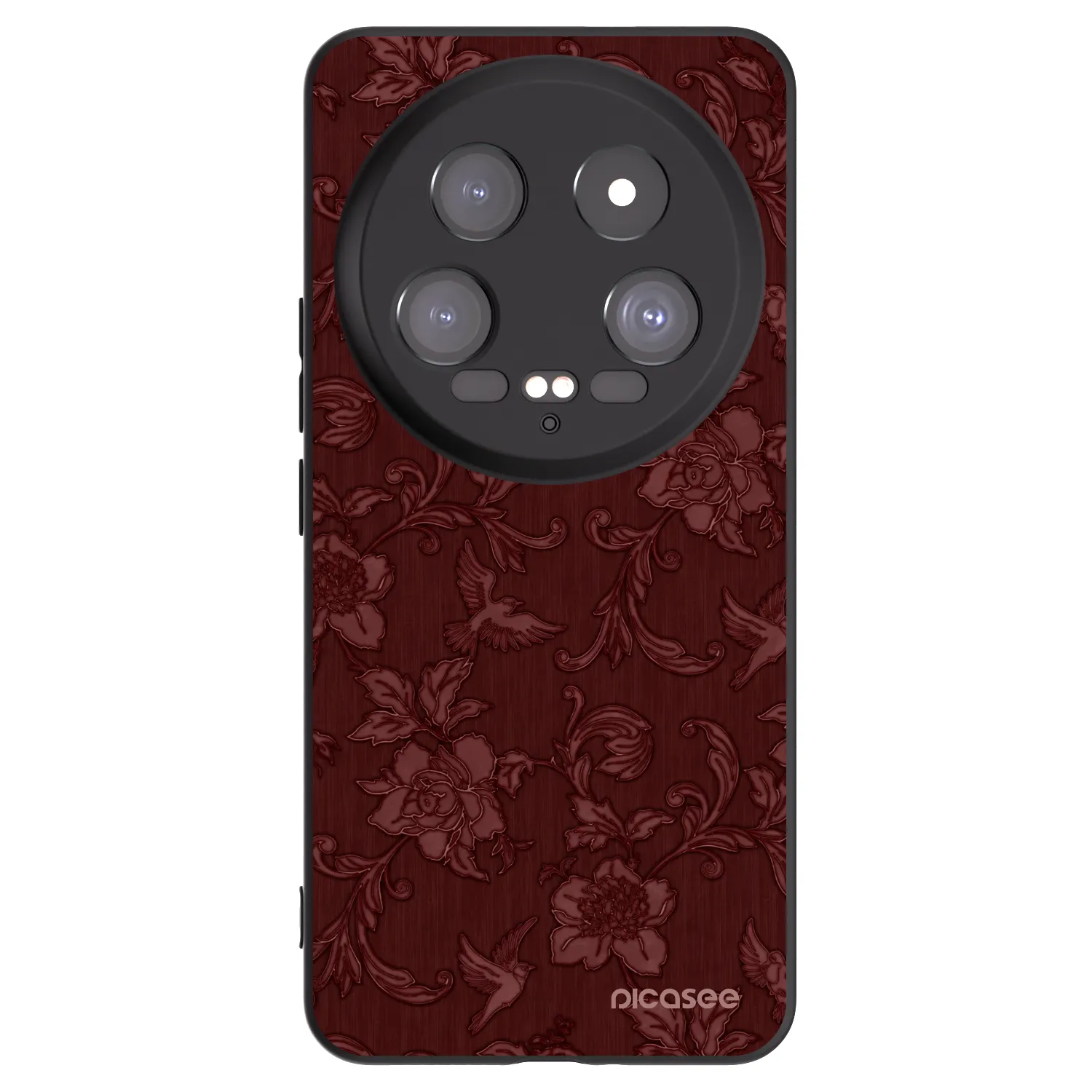 Picasee Μαύρη θήκη σιλικόνης για Xiaomi 14 Ultra - Red Elegance