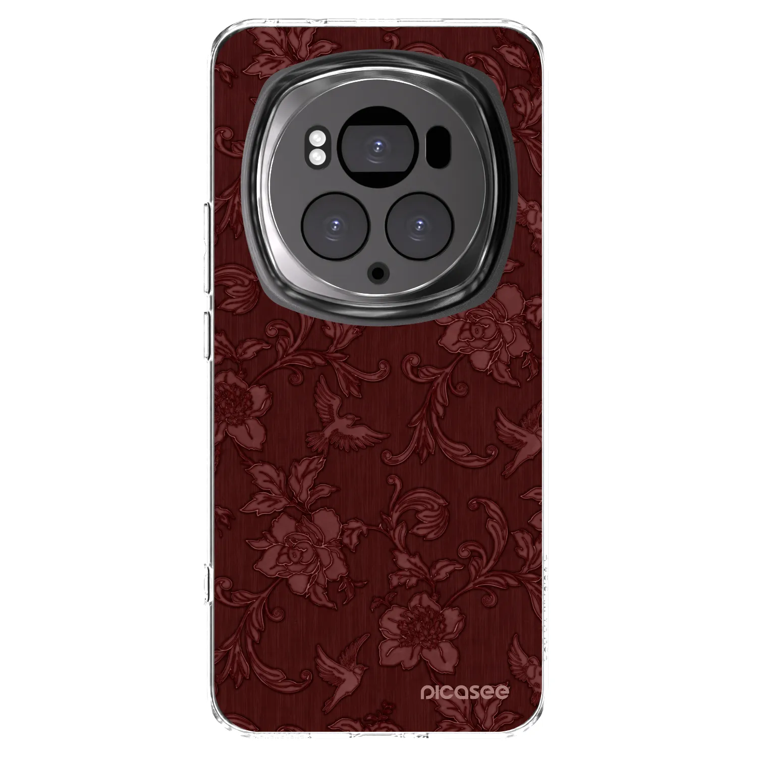 Picasee διαφανής θήκη σιλικόνης Honor Magic6 Pro - Red Elegance