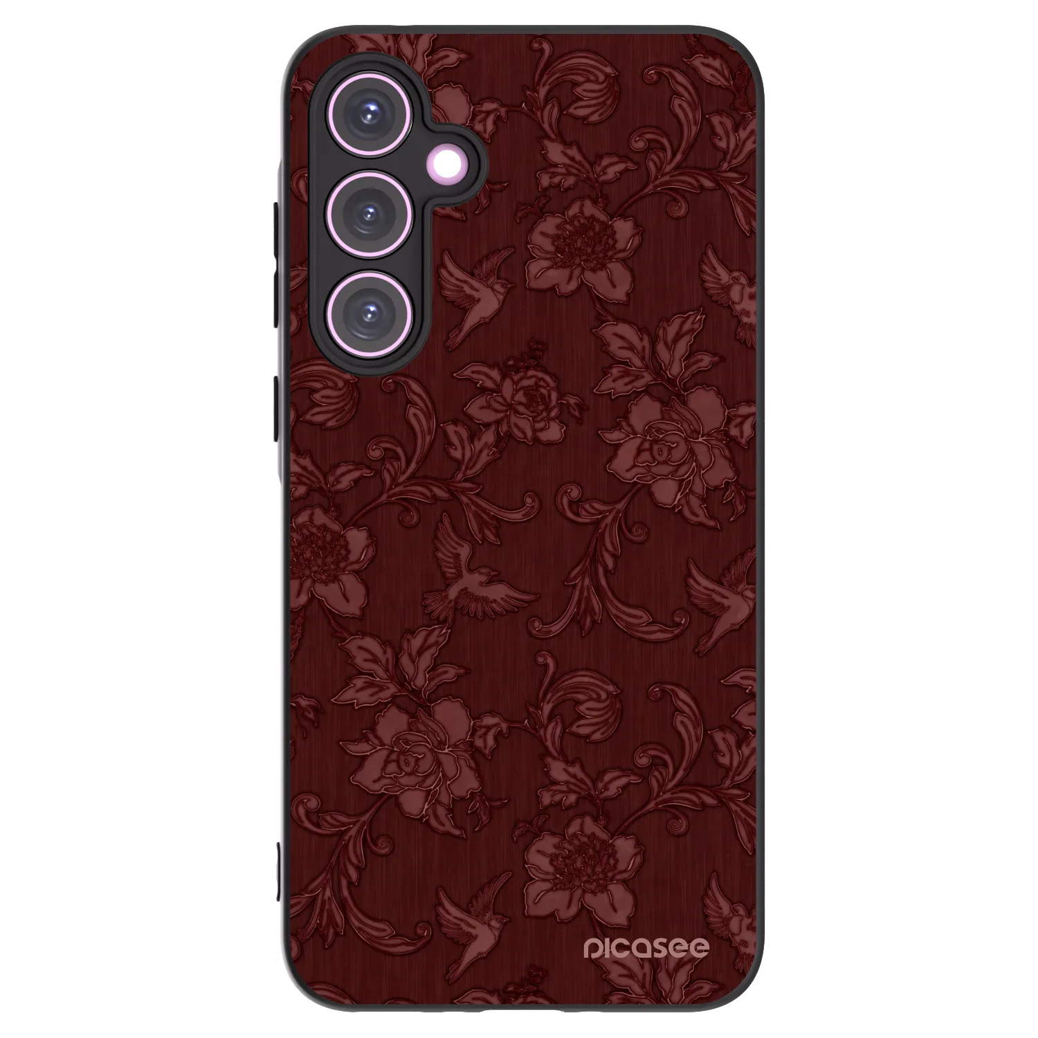 Picasee Μαύρη θήκη σιλικόνης για Samsung Galaxy A35 5G A356B - Red Elegance