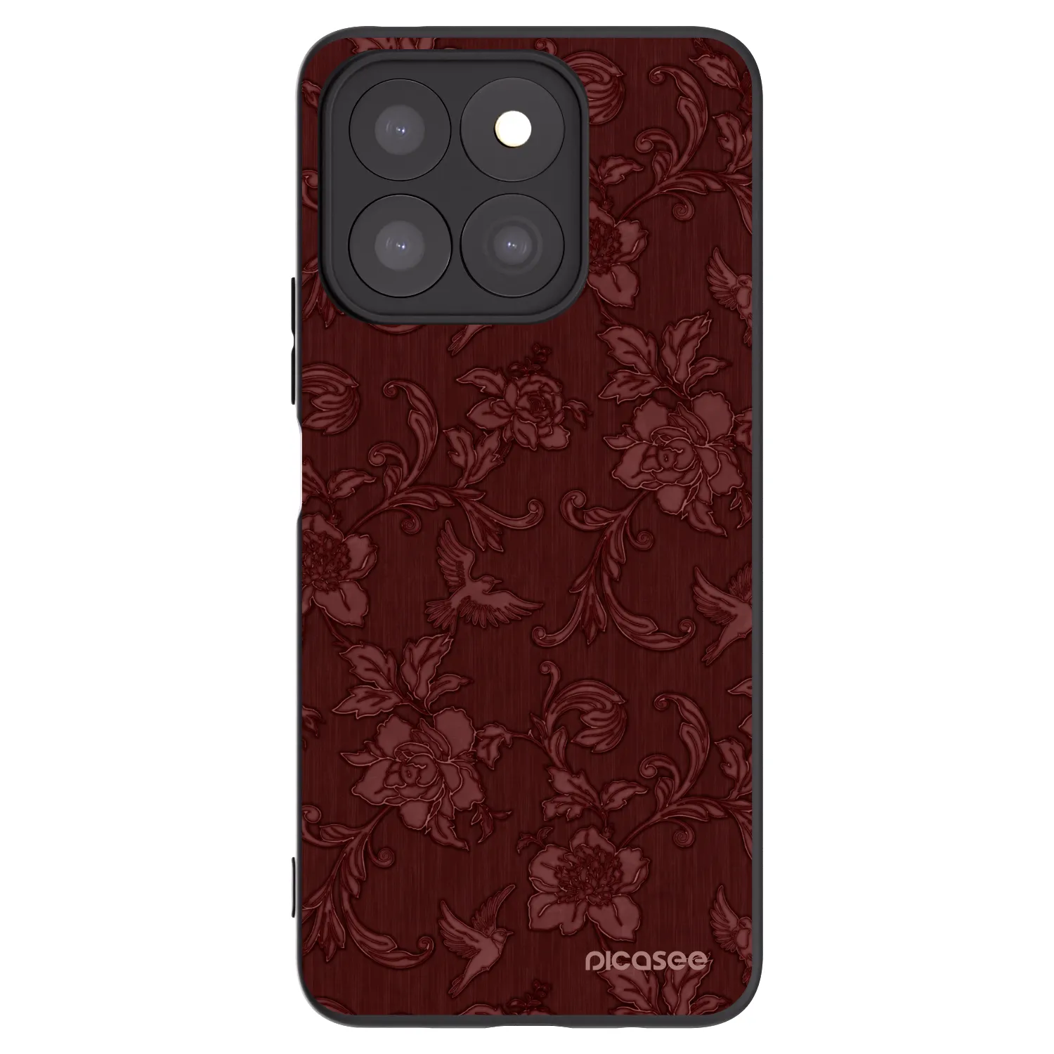 Picasee Μαύρη θήκη σιλικόνης για Honor X8b - Red Elegance