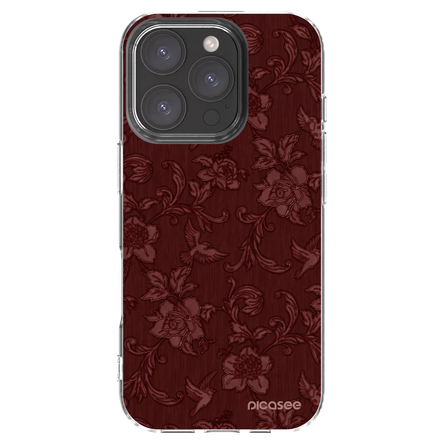 Picasee διαφανής θήκη σιλικόνης Apple iPhone 16 Pro - Red Elegance