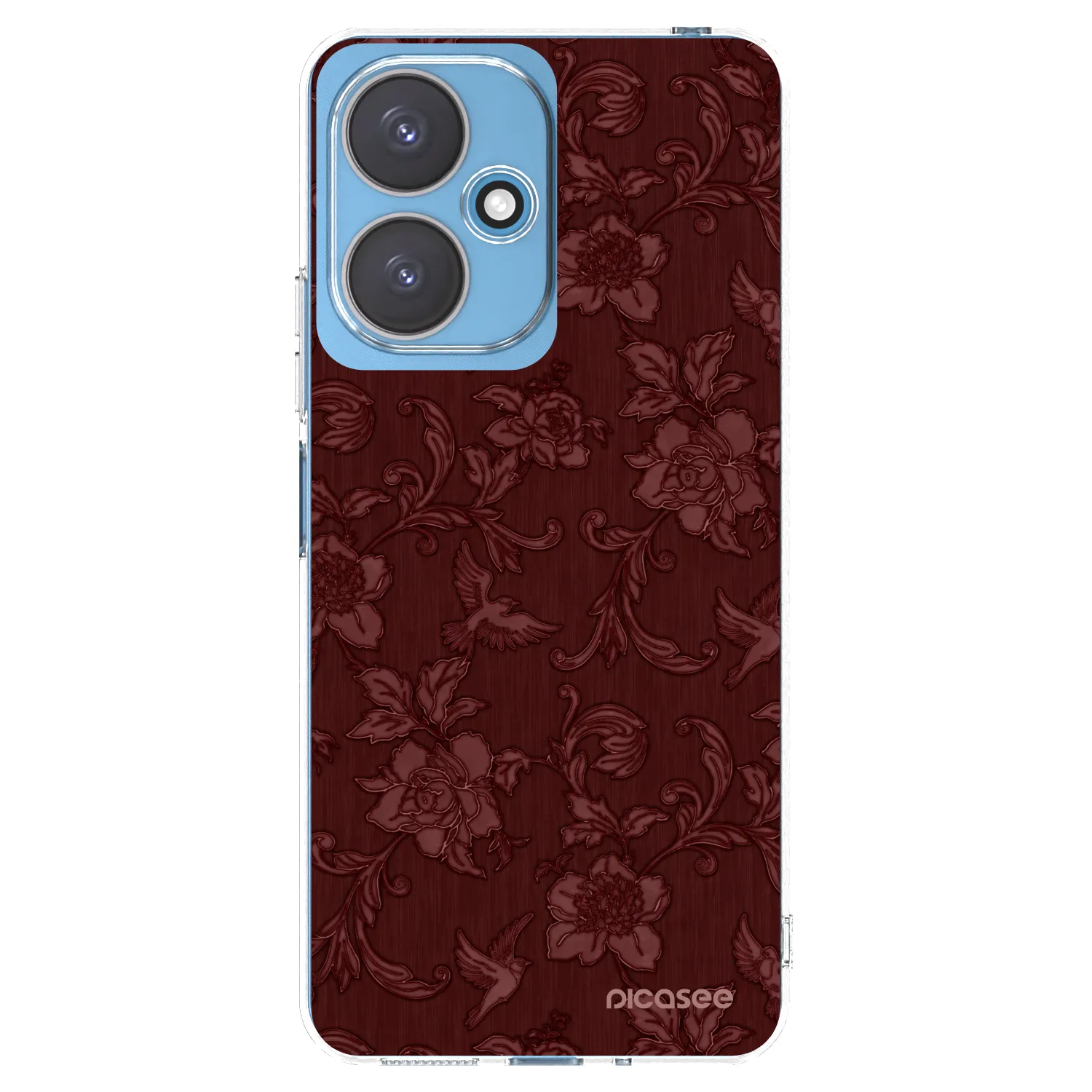 Picasee διαφανής θήκη σιλικόνης Xiaomi Redmi 13C 5G - Red Elegance