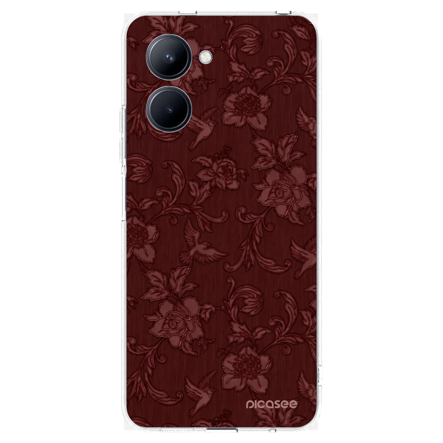 Picasee διαφανής θήκη σιλικόνης Realme C33 (2023) - Red Elegance