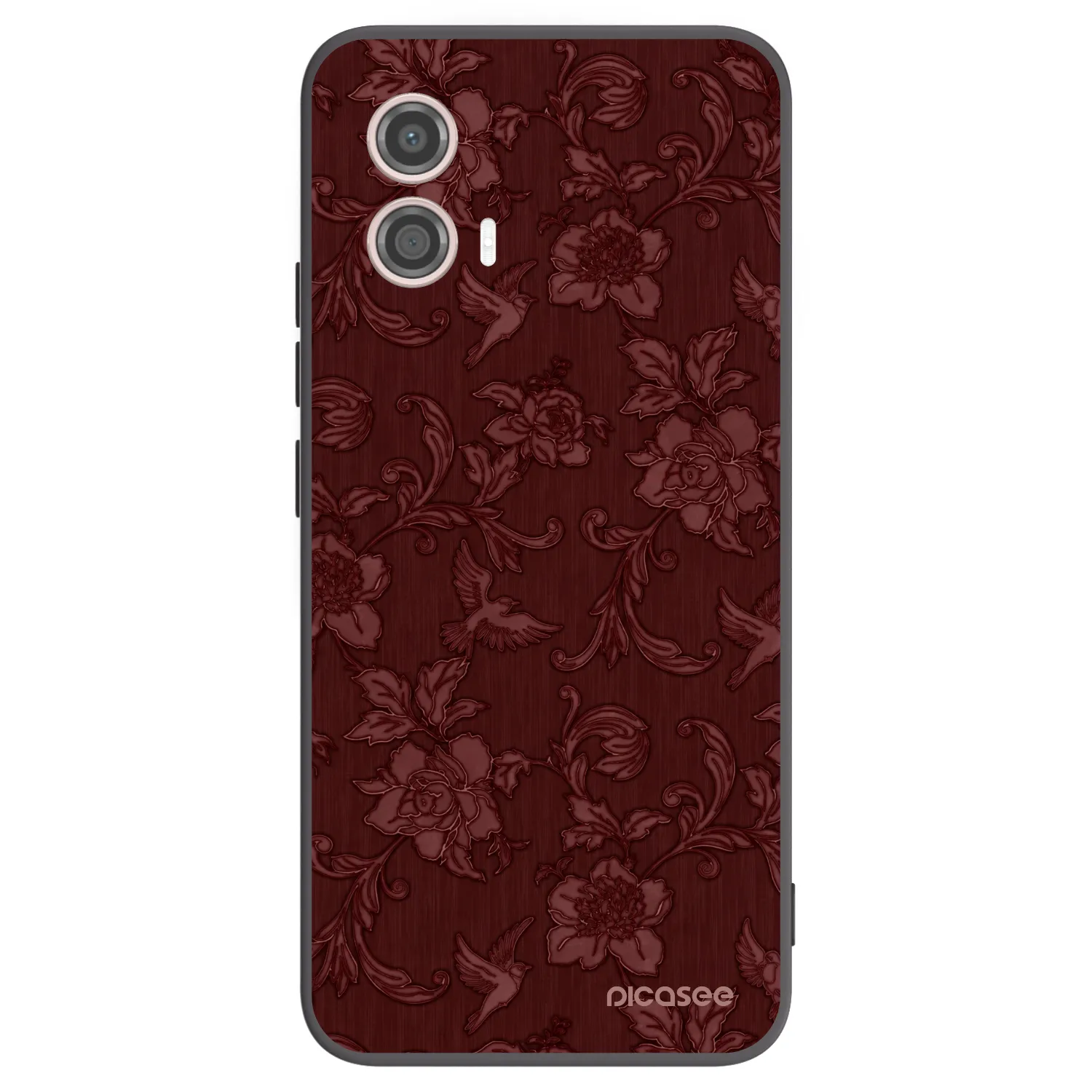 Picasee Μαύρη θήκη σιλικόνης για Motorola Moto G53 5G - Red Elegance
