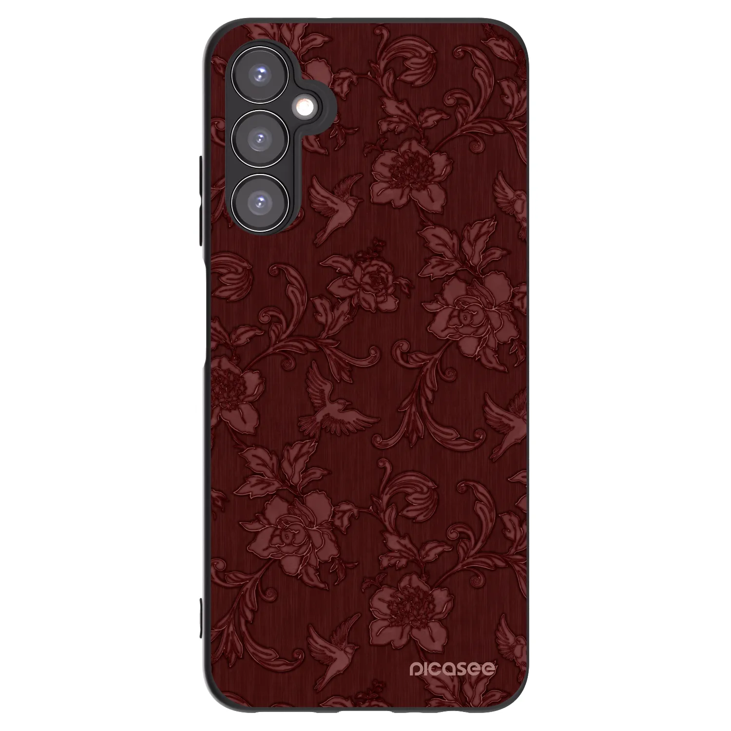 Picasee Μαύρη θήκη σιλικόνης για Samsung Galaxy A05s A057G - Red Elegance