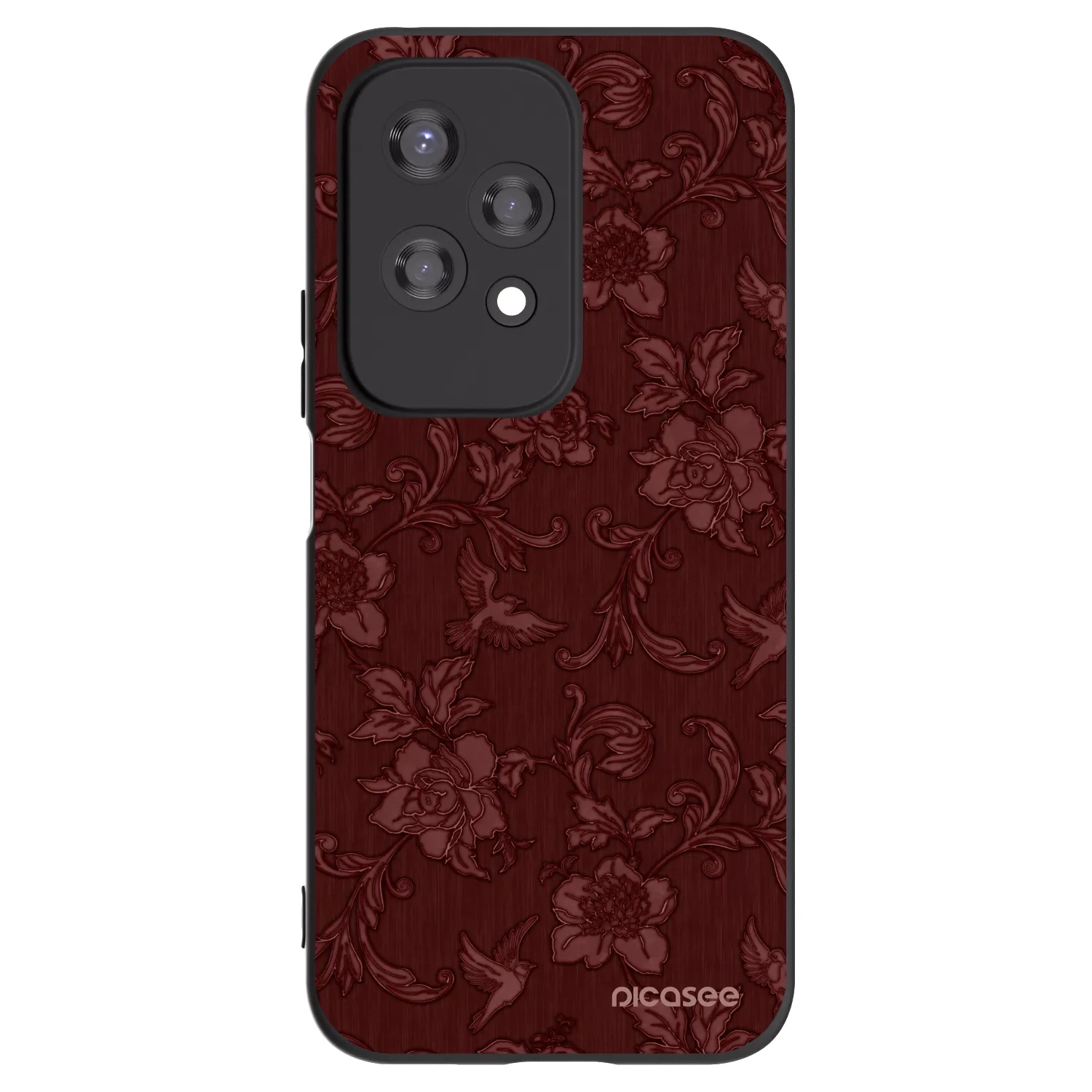 Picasee Μαύρη θήκη σιλικόνης για Honor 200 Lite - Red Elegance