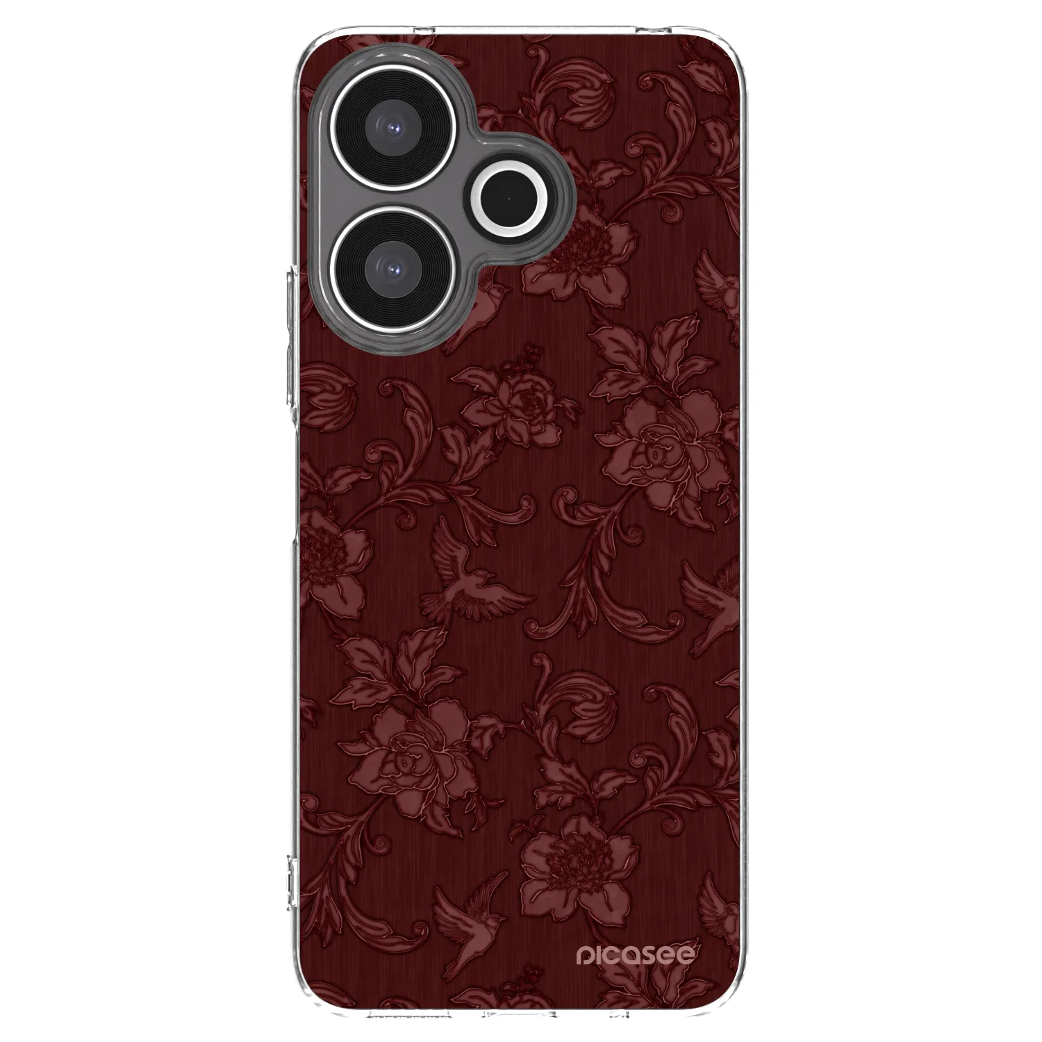 Picasee διαφανής θήκη σιλικόνης Xiaomi Redmi 13 4G - Red Elegance