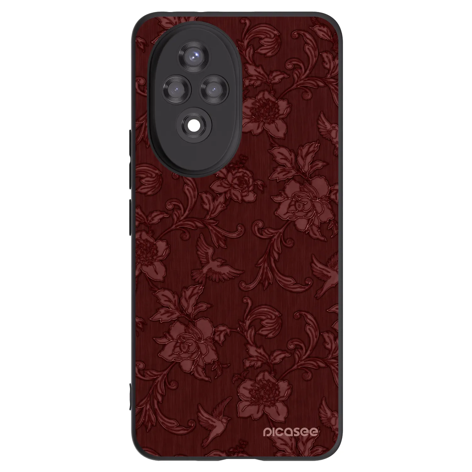 Picasee Μαύρη θήκη σιλικόνης για Honor 200 5G - Red Elegance