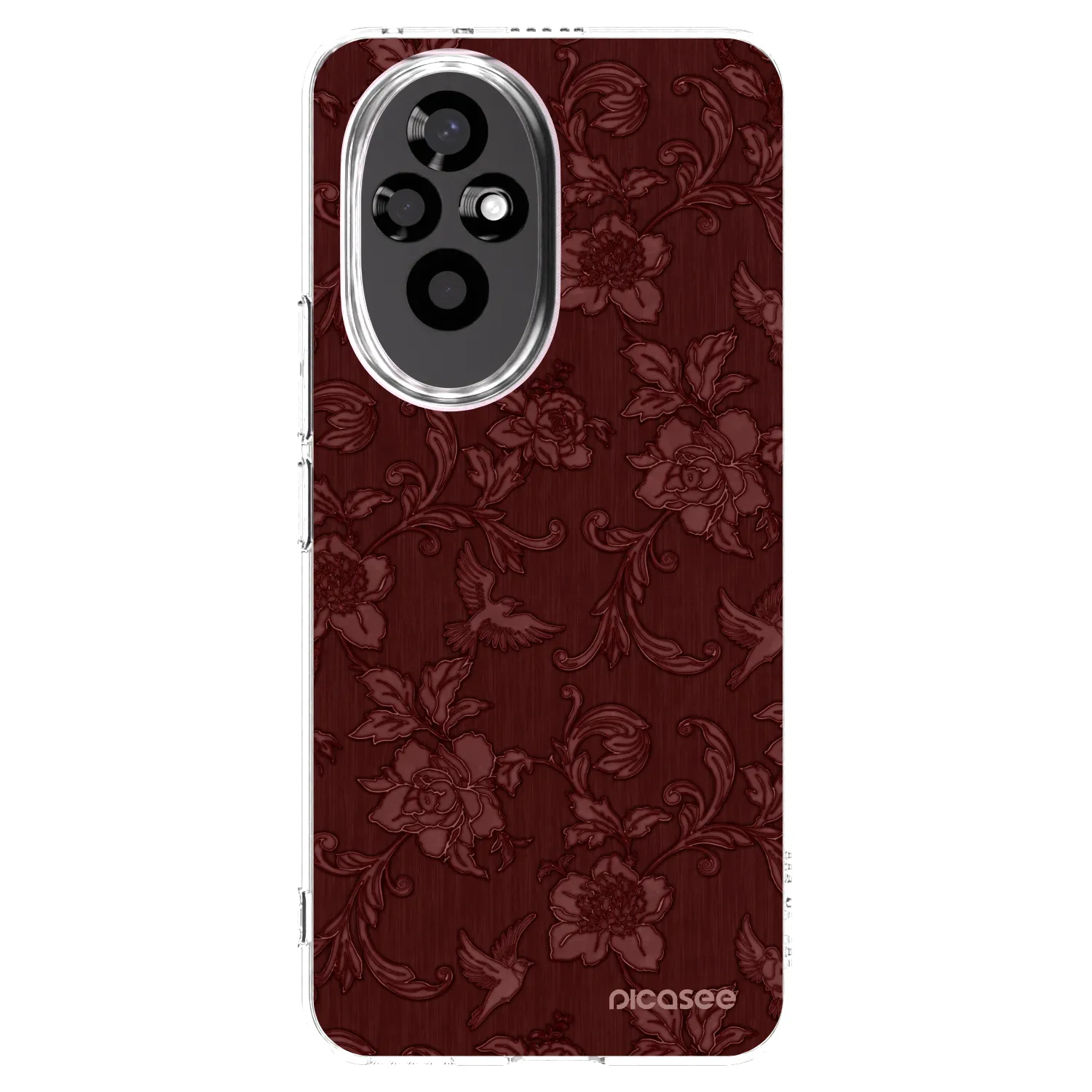 Picasee διαφανής θήκη σιλικόνης Honor 200 Pro 5G - Red Elegance