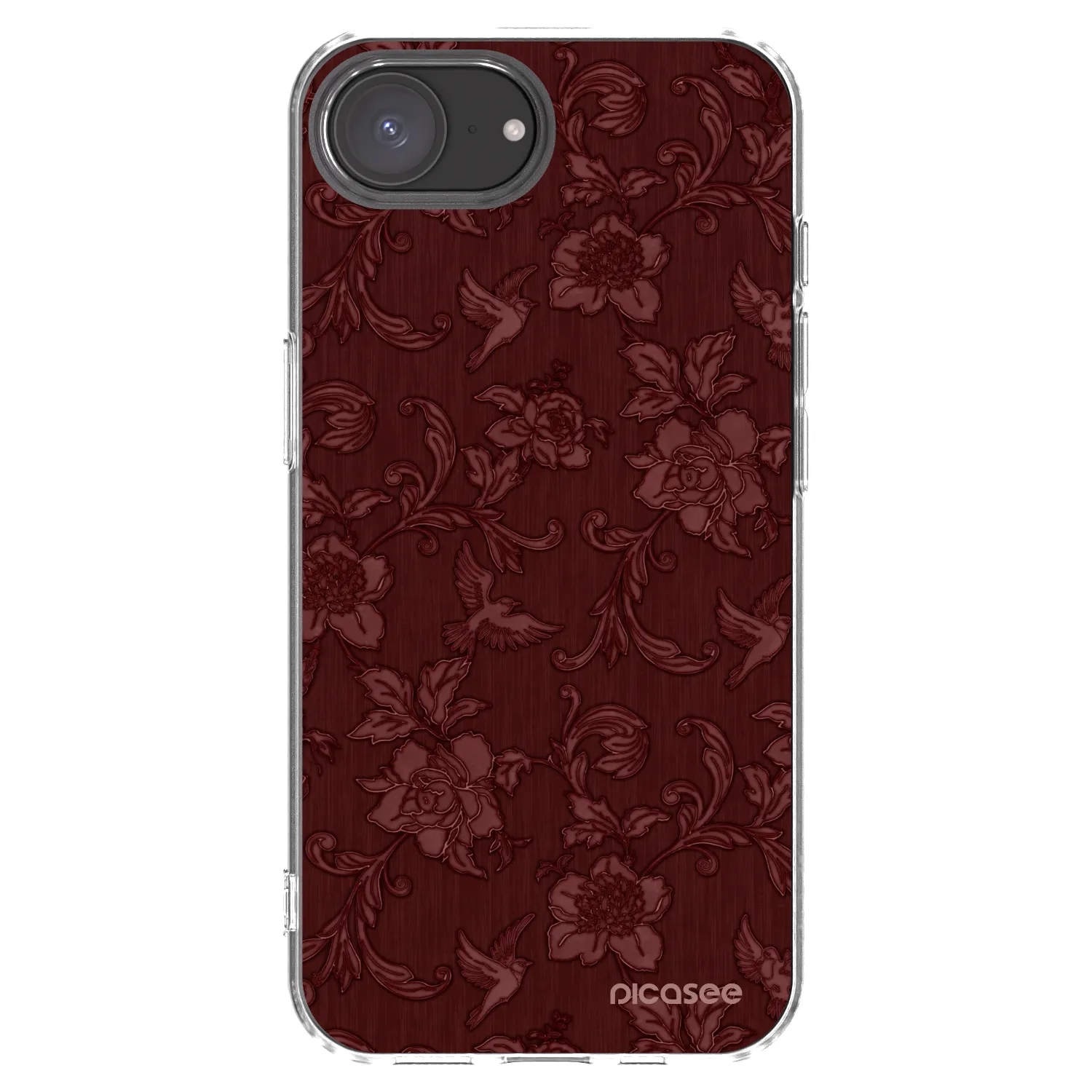 Picasee διαφανής θήκη σιλικόνης Apple iPhone 16e - Red Elegance